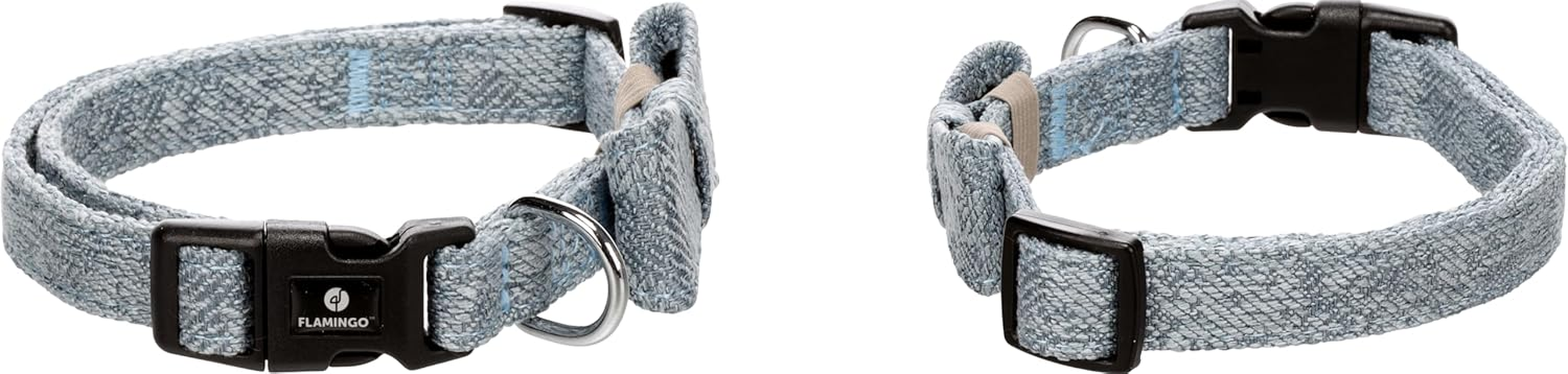 Flamingo Dog Collar with Bow Nelson Blue S 30-45 Cm 15 Mm image number 1