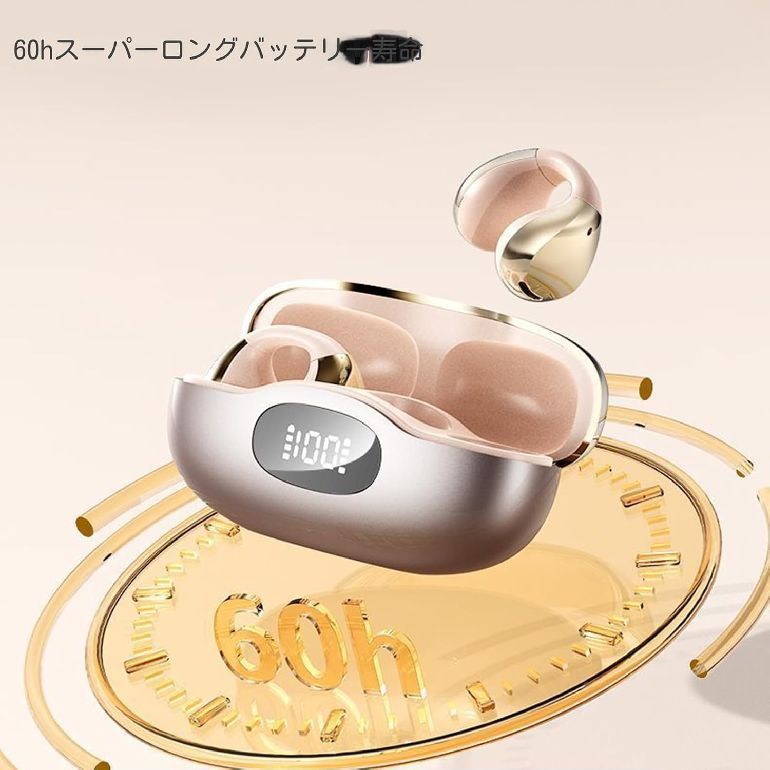 Parlayildiz Clip on Earbuds | Lightweight Sports Headphones | Perfect for Running, Sports, Gym, Outdoors, Training and Home image number 1