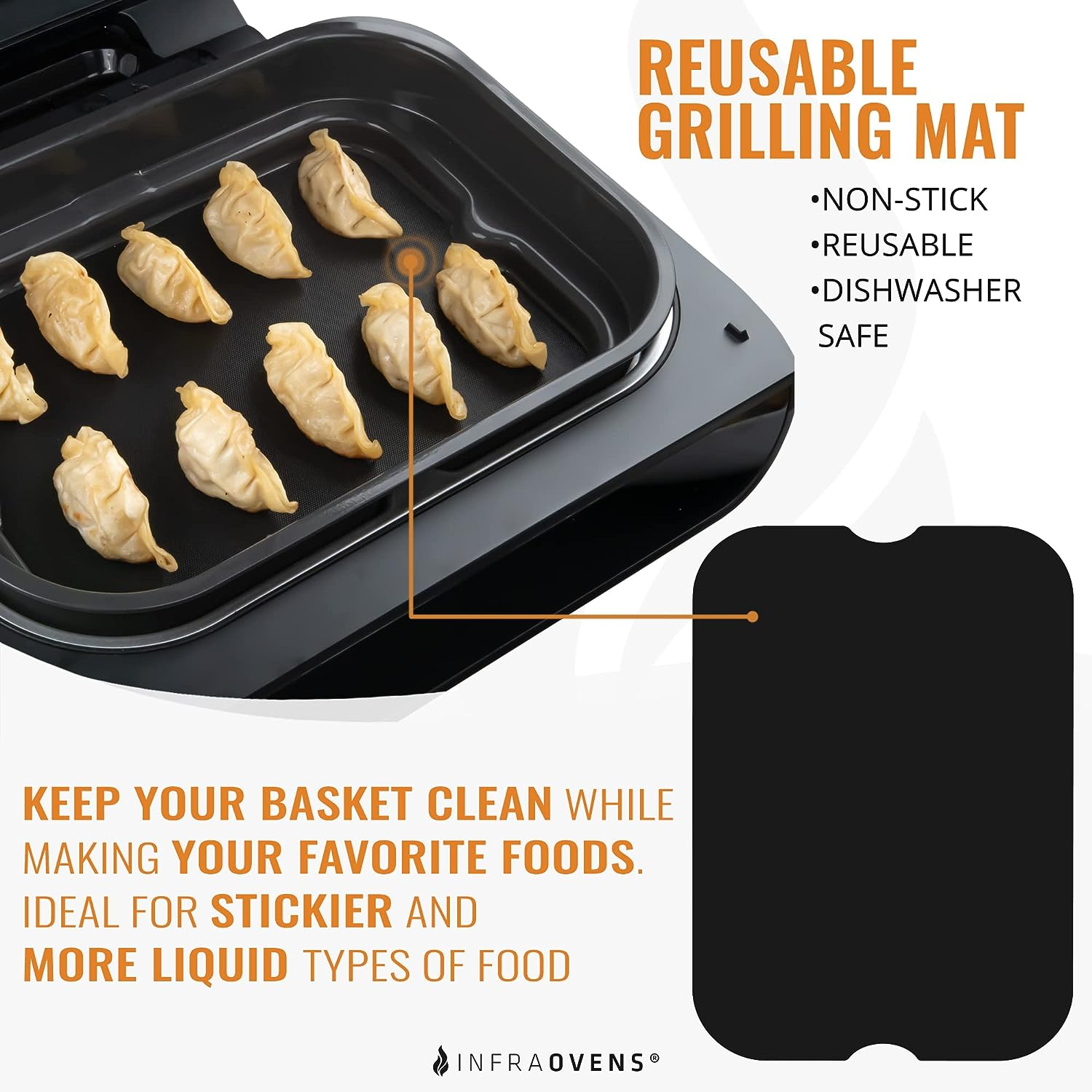 Air Fryer Liner Accessories for Ninja Foodi XL Smart FG551 6-In-1 Indoor Grill, Reusable Heat Resistant Mat for Air Fryer, Ninja Foodi Accessories, Easy Clean Replacement for Parchment Paper image number 4