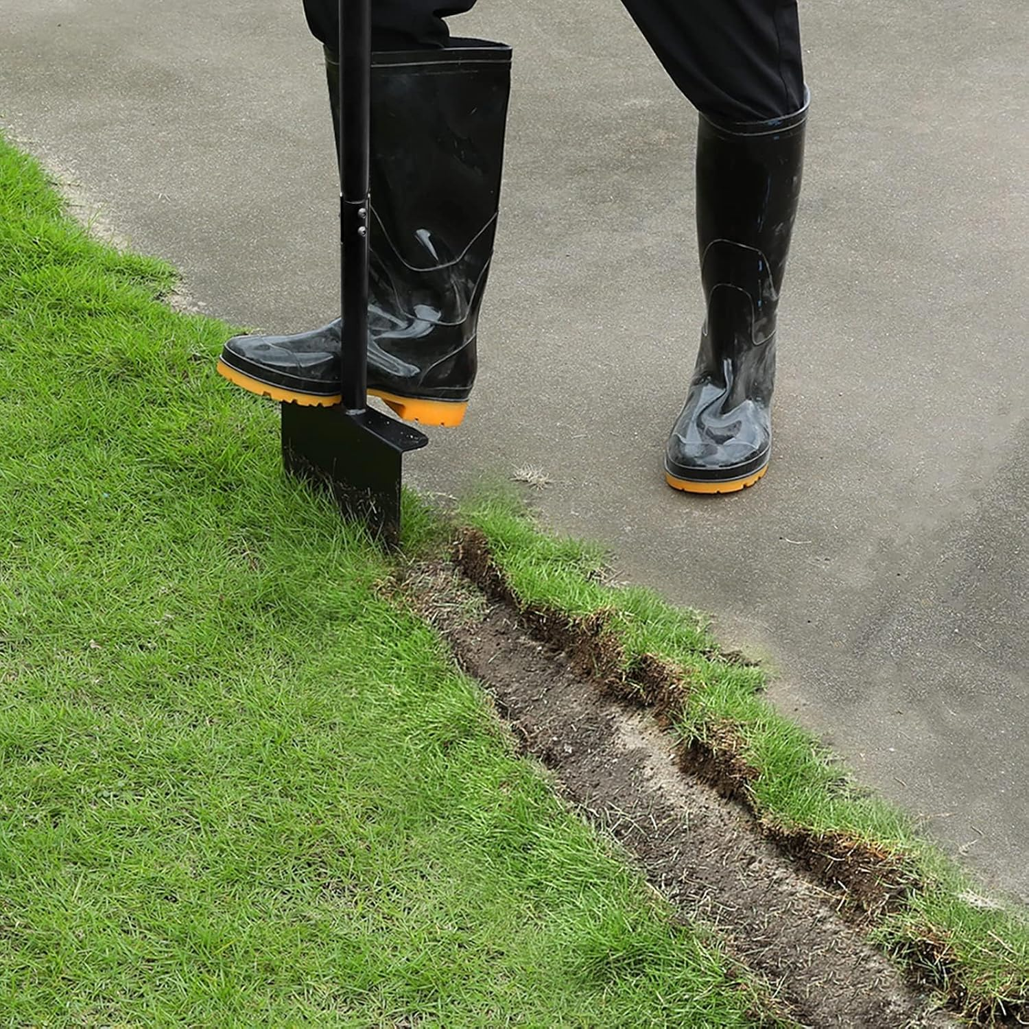 43Inch Edger Lawn Tool - Manual Lawn Edger - Border Edger, Half Moon Lawn Edger with T-Grip for Lawn, Garden or Sidewalk image number 2