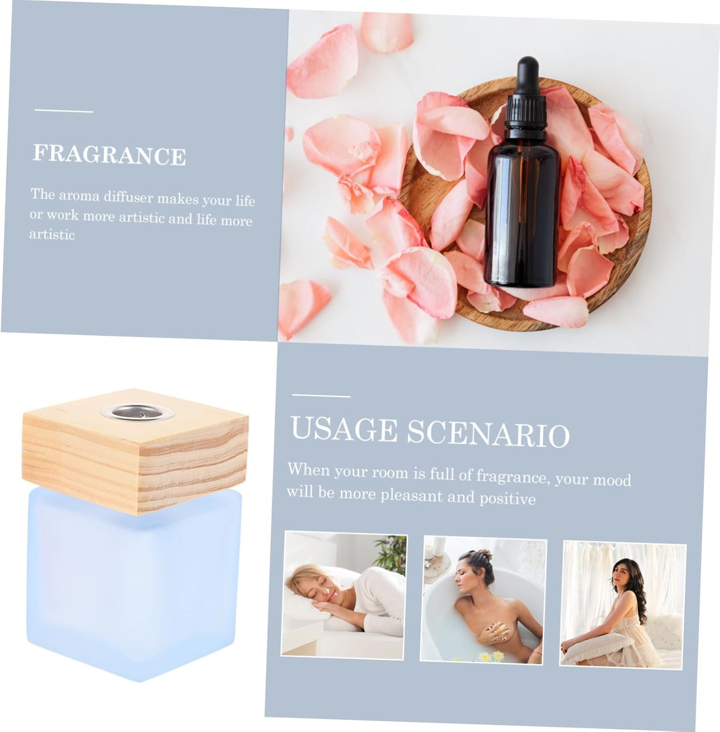 Amosfun 2Pcs Aromatherapy Bottle Delicate Design Glass Empty Bottle for Essential Oils and Perfumes for Home Aromatherapy image number 5