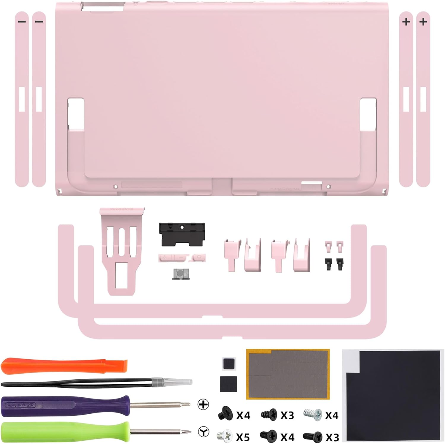 Extremerate Replacement DIY Rear Back Plate for Nintendo Switch 2 Handheld Console, Custom Housing Cover Shell Case for Switch 2 (Without Kickstand) - Cherry Blossoms Pink - Matcha Green image number 5