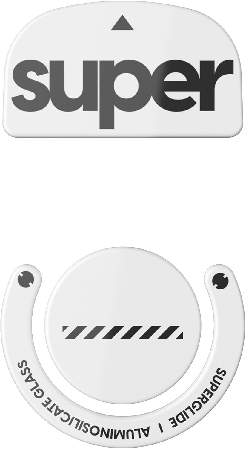 Pulsar Gaming Gears Superglide - Super Smooth Polished Surface Mouse Feet/Skates Made with Ultra Strong Flawless Glass Fast and Durable Sole for Logitech G Proxsuperlight (Red, 2), (LGSSGR2)