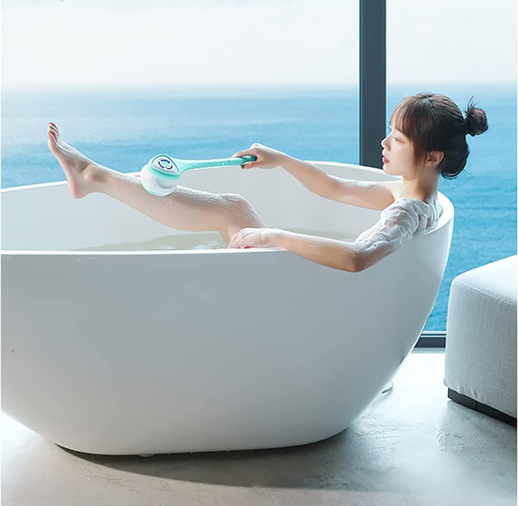 Electric Body Brush, Electric Body Scrubber Spin Scrubber for Shower Bathing Cleansing Wash Deep Cleaning with Siliconewith 5 Attachments Brush Heads Rechargeable IPX67 Waterproof image number 2