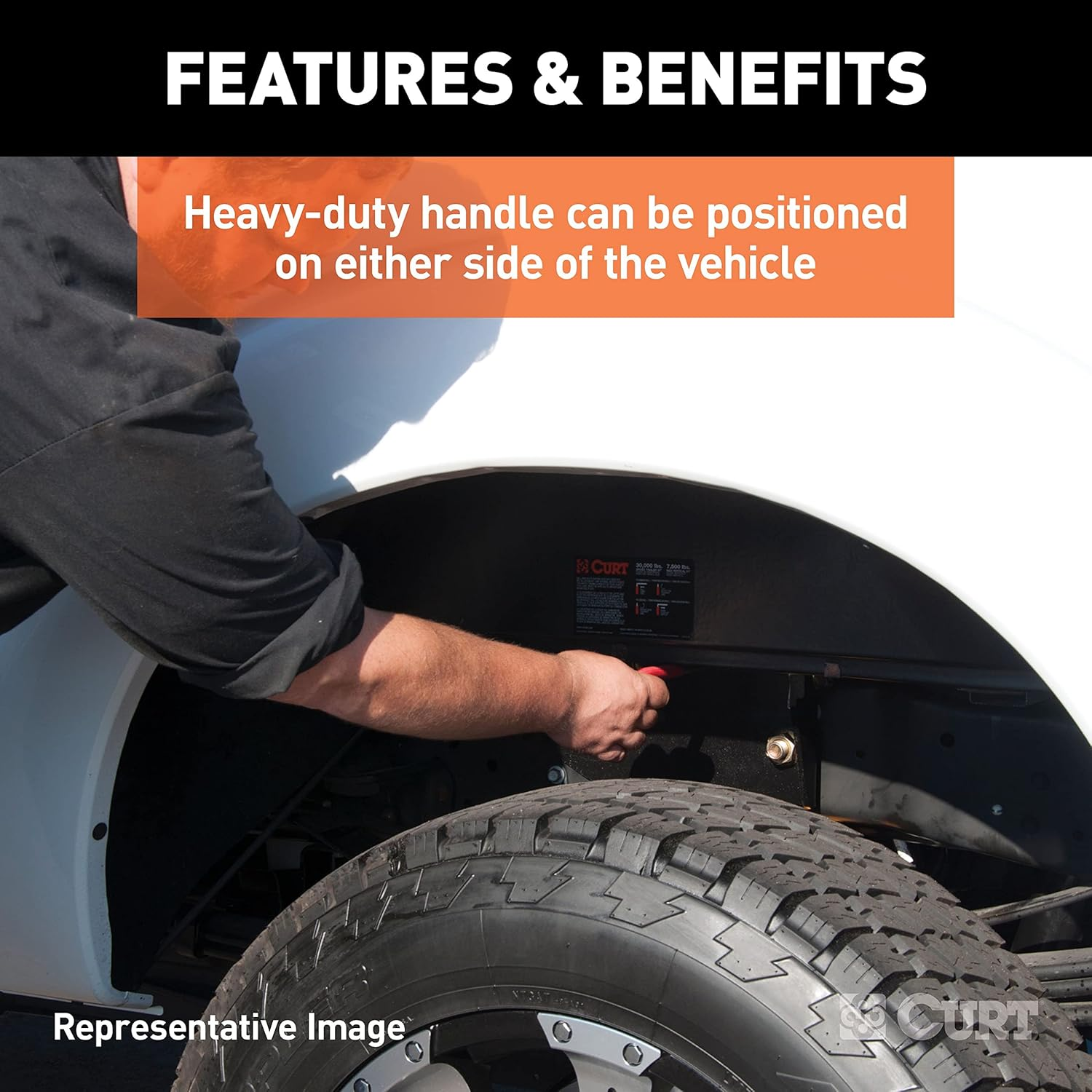 CURT 60607 Double Lock Gooseneck Hitch image number 5