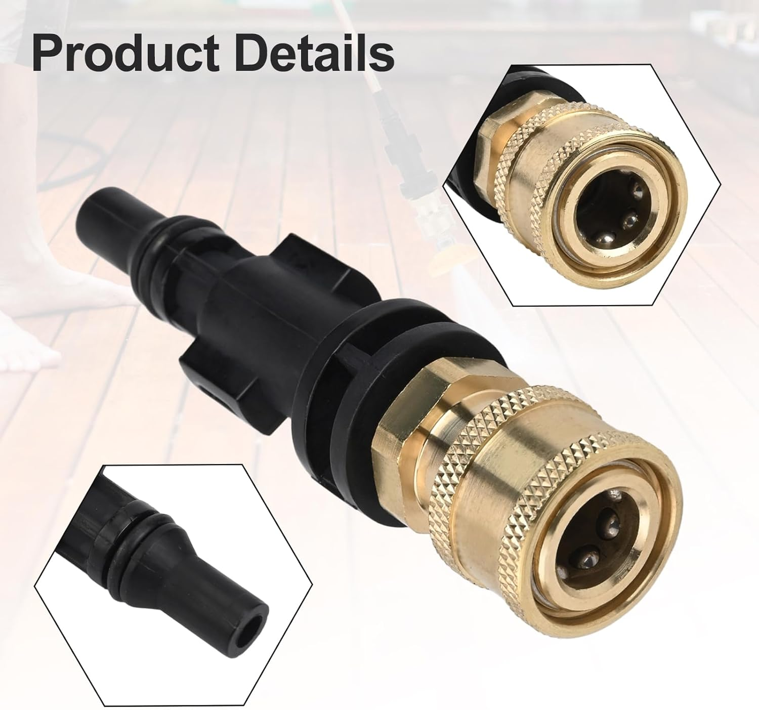 Cloudpower Pressure Washer Connect Adapter for Lavor for Parkside PHD, for VAX for Interskol Models, 1/4 Inch Quick Release Adapter with Nozzle Pressure Washer Foam Pot image number 4