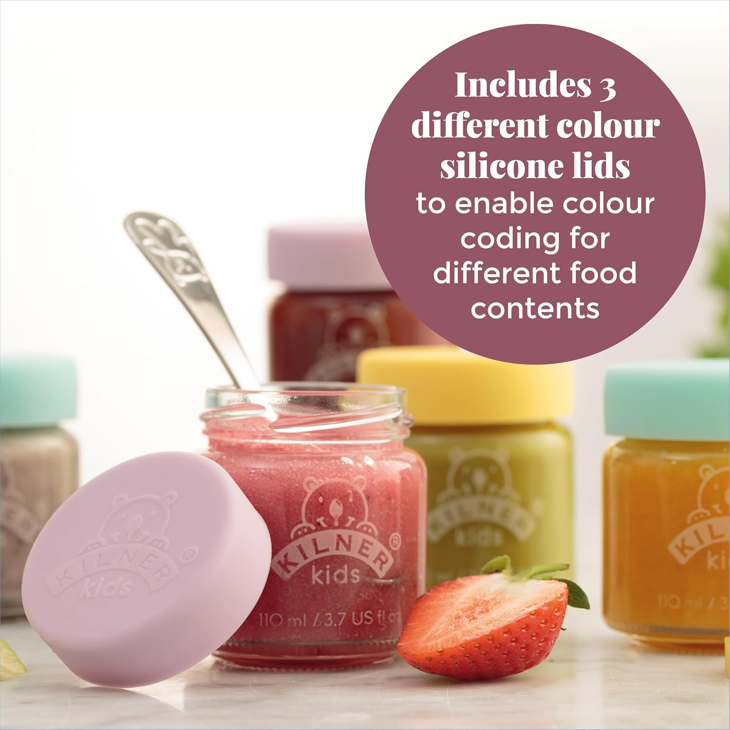 Kilner Kids Jar 6-Pieces Set, 190 Ml Capacity, Multicolour (0025.017)