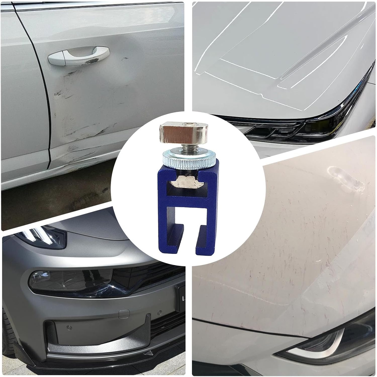 Dent Repair Puller Head, Automotive Dent Removal Hook, Aluminum Alloy Construction, 1.54X0.63X0.31Inches Sliding Hammer Compatible, Auto Repairing Tool, Repair Accessory for Cars image number 4