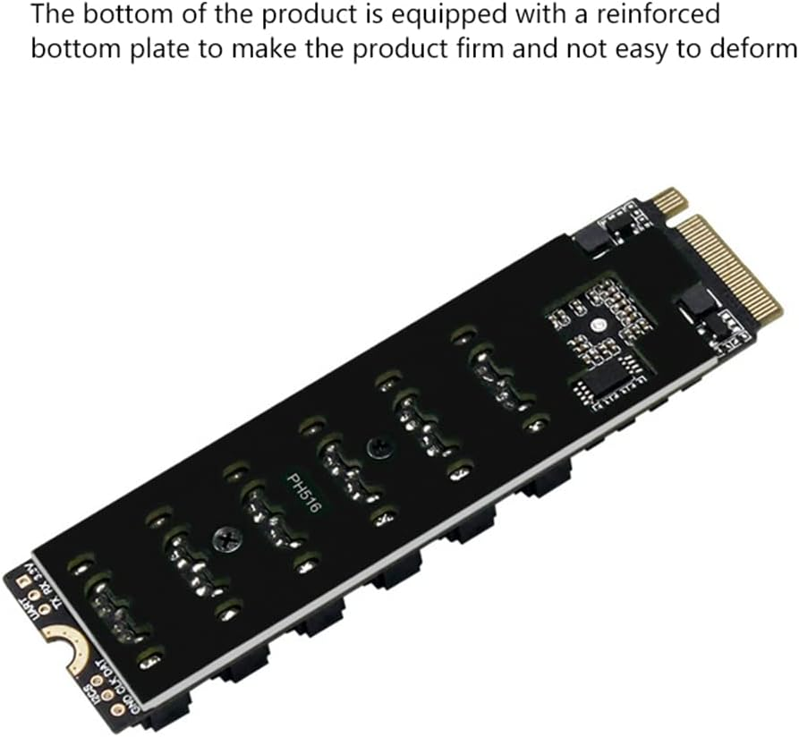 Jingfei PCIE to SATA 6Gpbsx6-Port Expansion Card+Sata Cable M.2 MKEY PCI-E Riser Card M.2 NVME to SATA3.0 ASM1166 Support PM image number 1