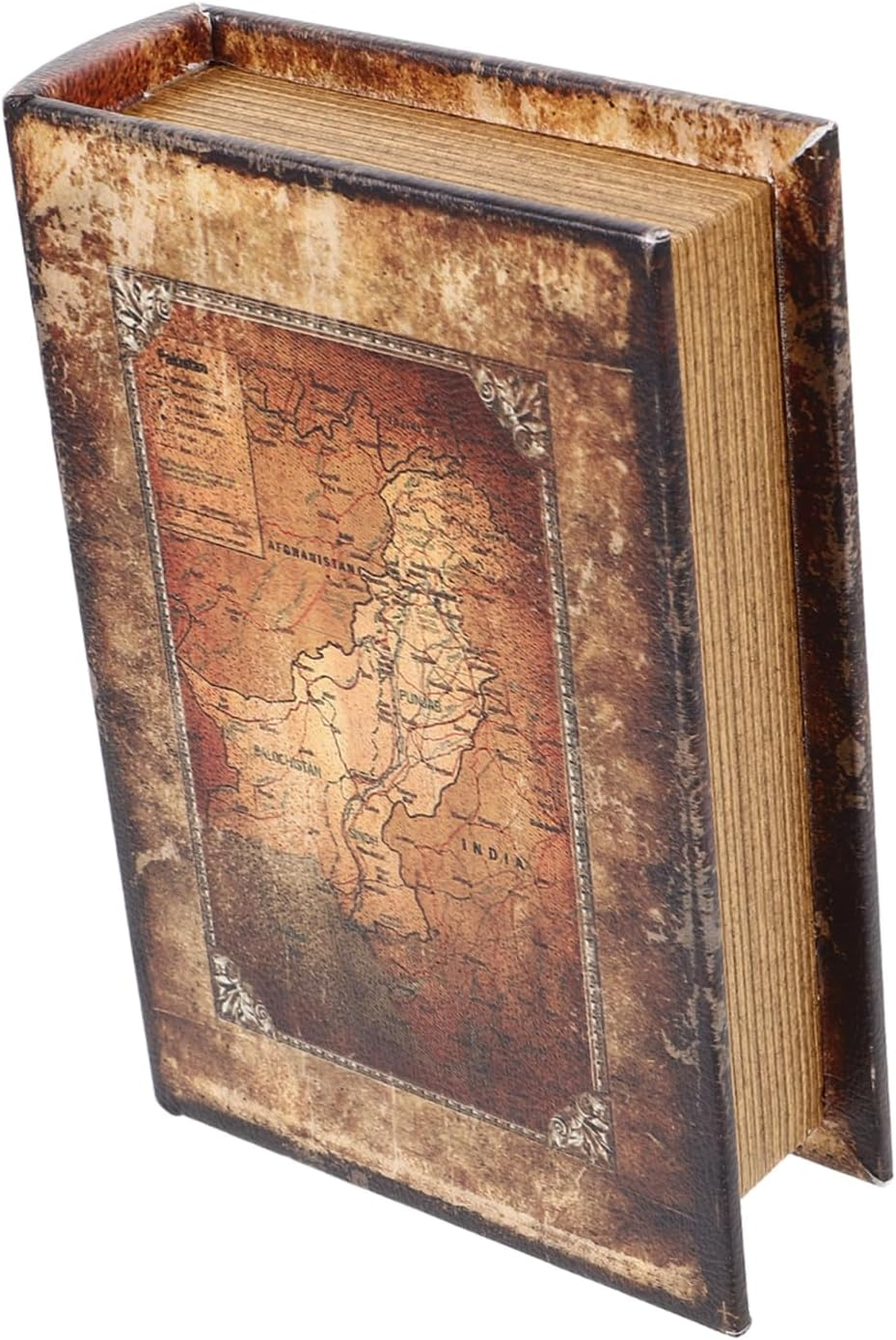 Vintage Book Shaped Box Bible Book Storage Box for Home Decoration as Prop image number 1