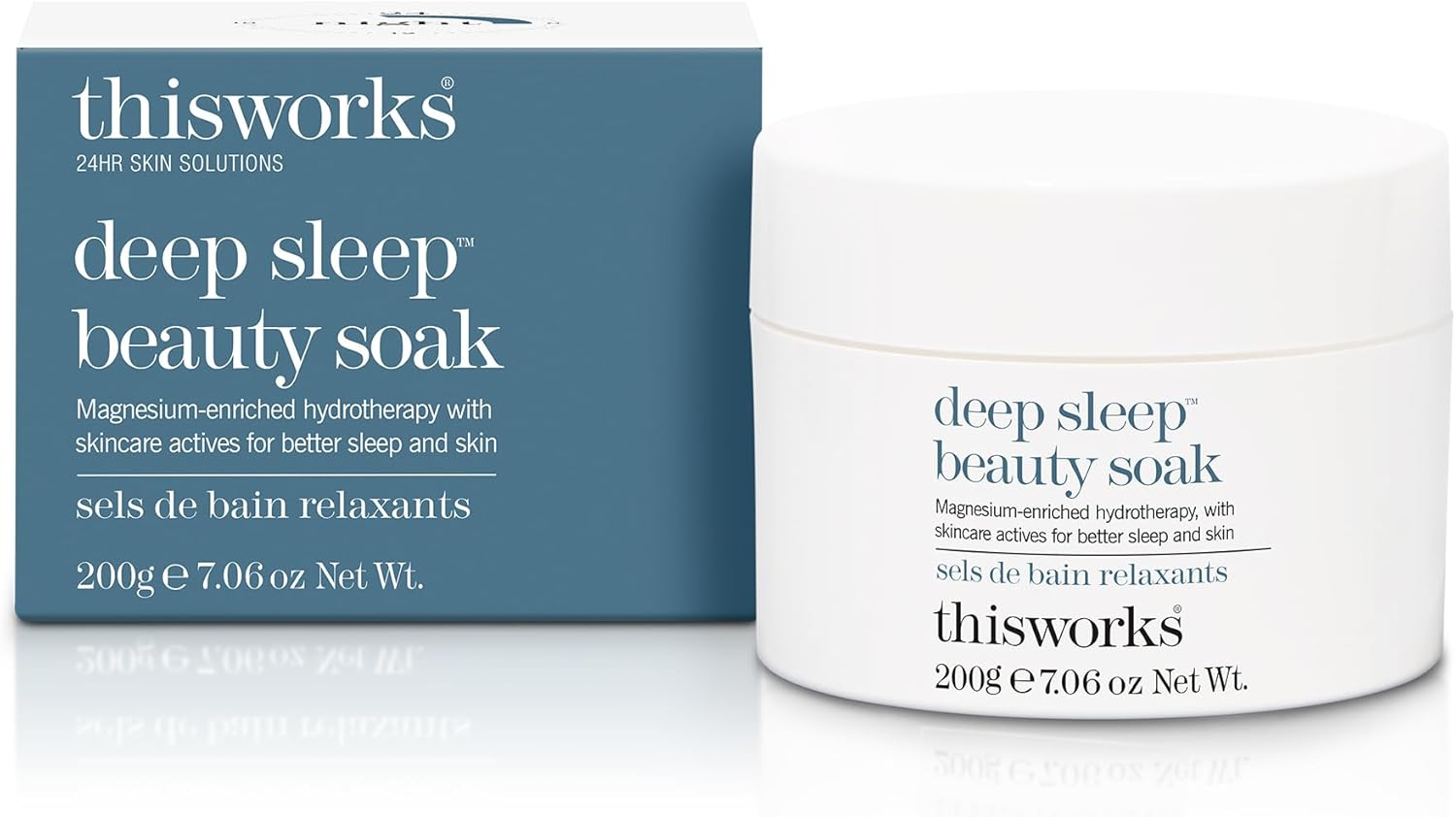 This Works Deep Sleep Bath Soak, 200 G - Luxury Bath Salts Infused with Lavender, Camomile and Vetivert Essential Oils - Relaxing Bath Salt to Unwind before Sleep image number 1