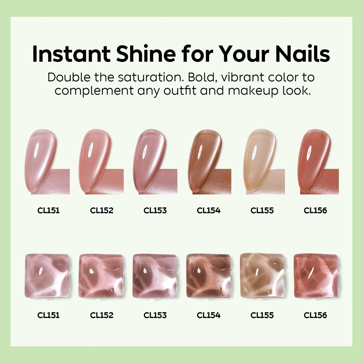 Luxbon 6 Pcs Cat Eye Magnetic Gel Nail Polish Set - Fall Colour Set Long Lasting Autumn Gel Polish, Uv Led Soak off Nail Art Designs Manicure Kit 026