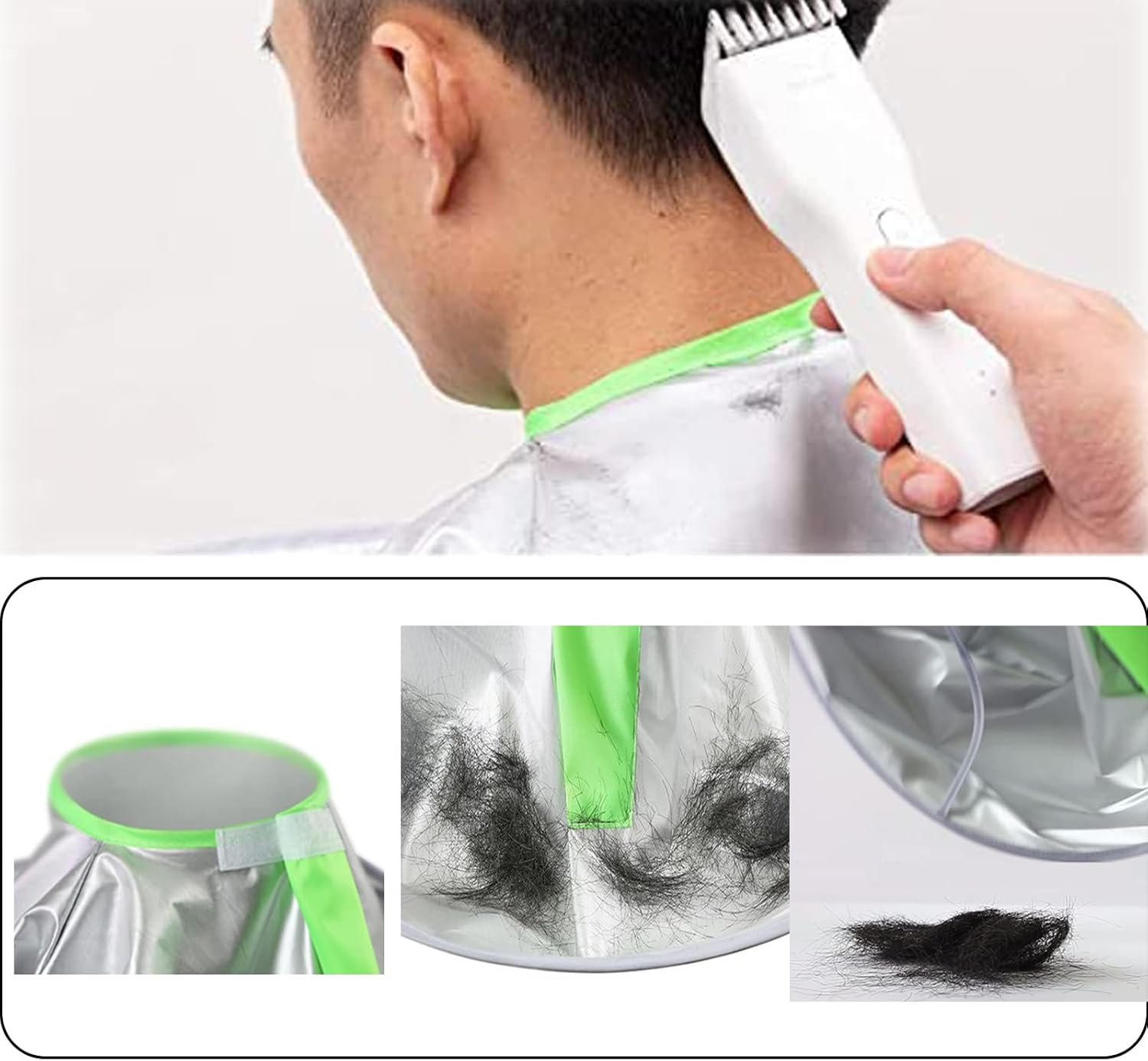 Waterproof Foldable Hair Cutting Cape with Umbrella Hair Catcher - Salon & Home Barber Cloak for Stylists, Men Women, Easy Clean Nylon image number 2