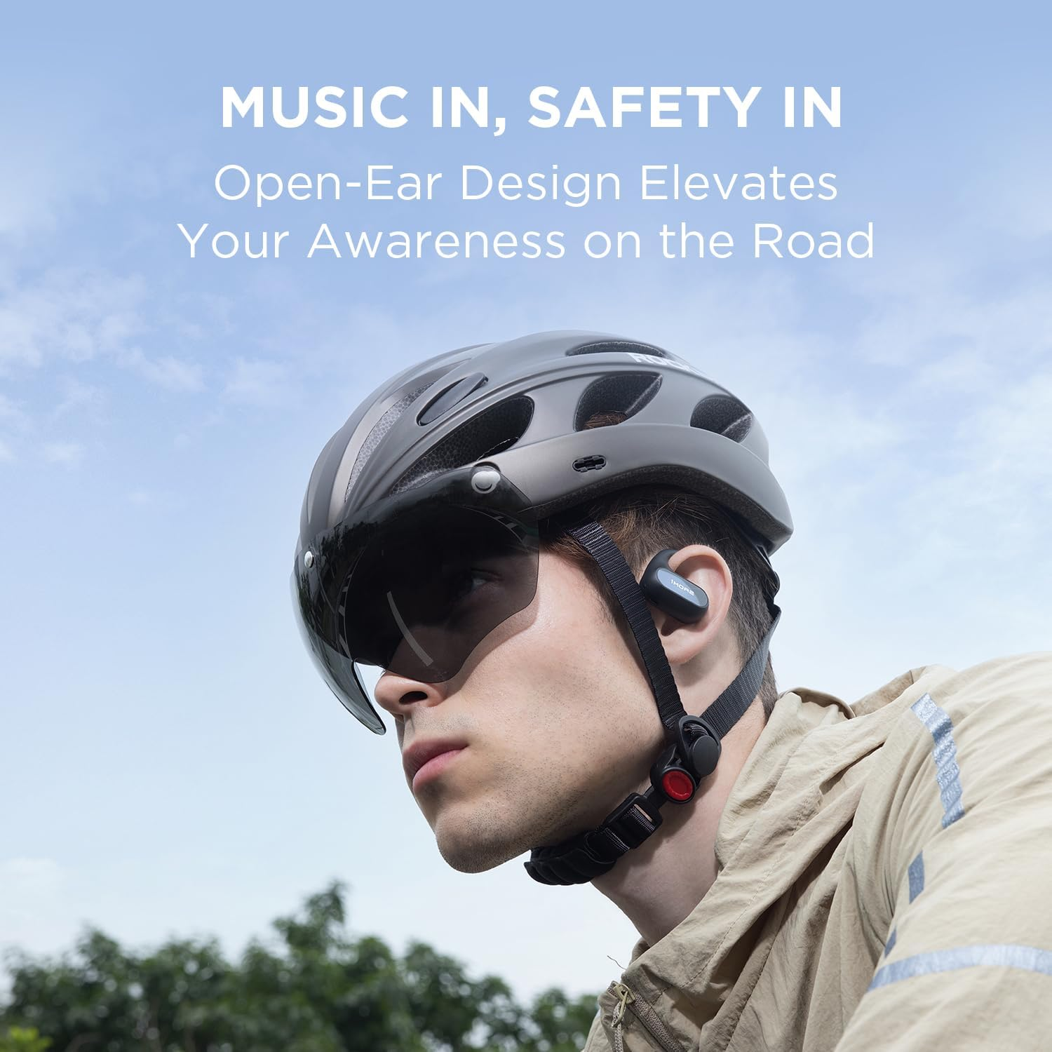 1MORE Fit SE S30 Open Ear Headphones, Wireless Bluetooth Headphones with 4 Microphones for Clear Calls, Sports Earbuds Split Design with Earhooks, IPX5, 30-Hour Playtime, Bluetooth 5.3, Black image number 6