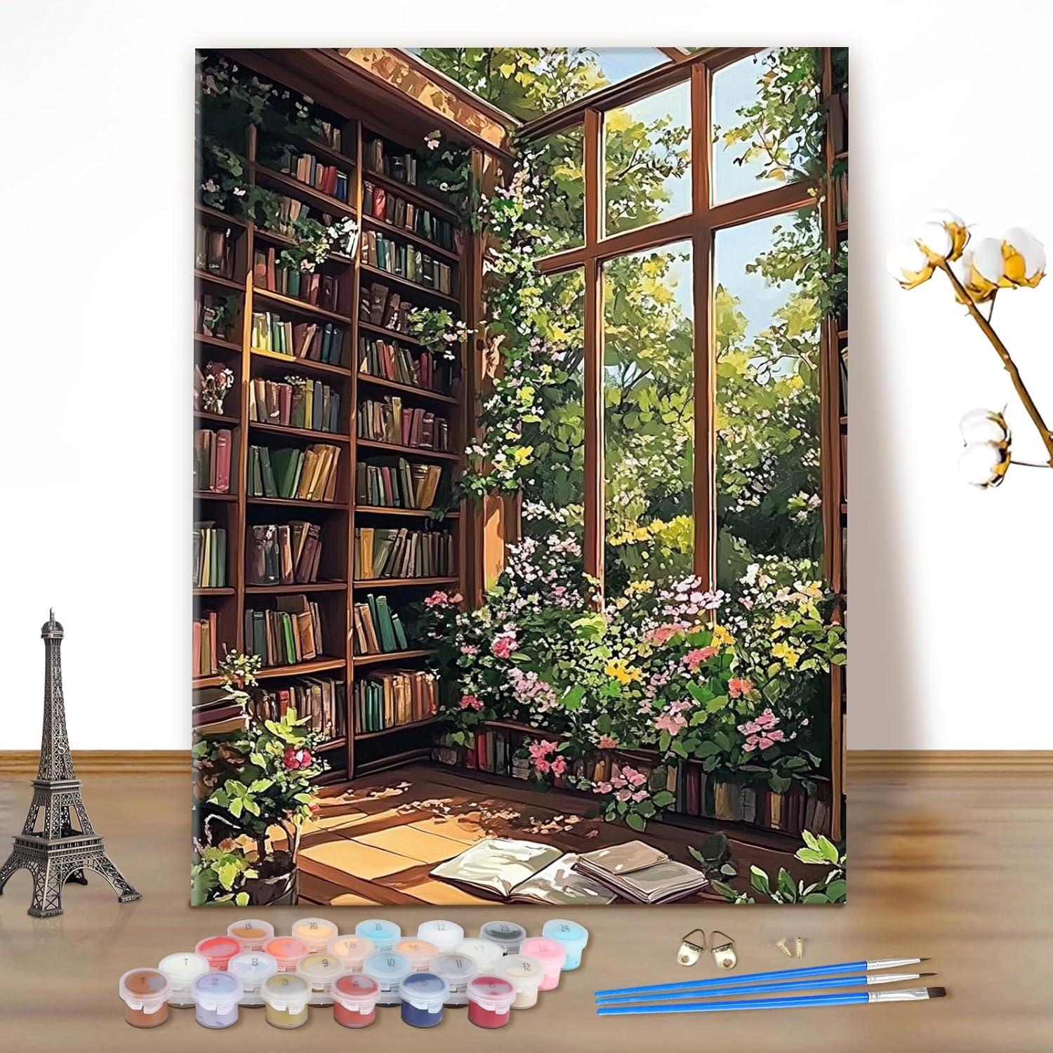 MEIYUDA Painting by Numbers Adults, DIY Set Adult Mountains Craft Set Landscape, DIY Hand Painted Oil Painting Kit as a Gift and Home Decoration 40 X 50 Cm (Without Frame)