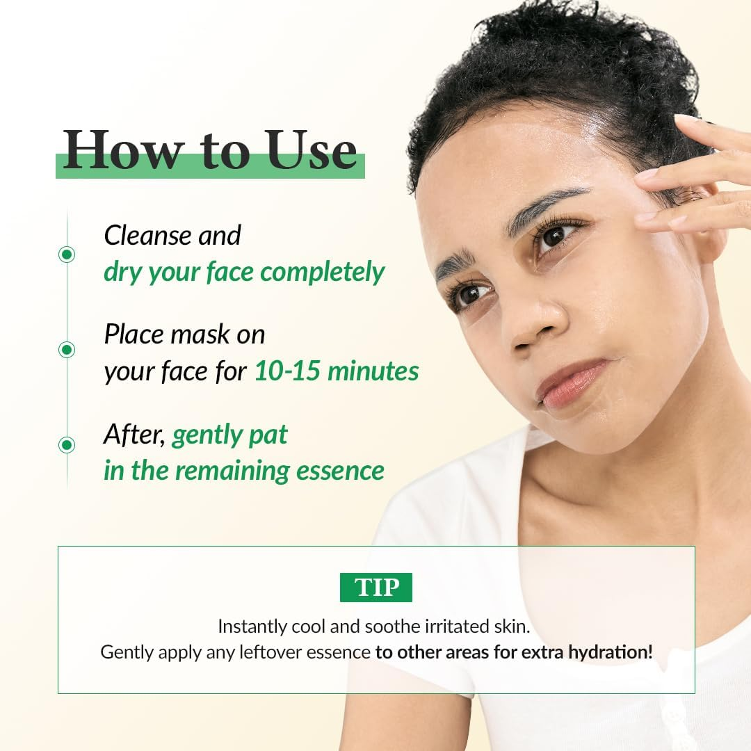 Dr.Althea Cushion Veil Calming Mask | Cooling Mask to Help Reducess Redness | Soothe Irritated Skin with CICA Complex | Vegan Korean Skincare (Pack of 4) image number 4