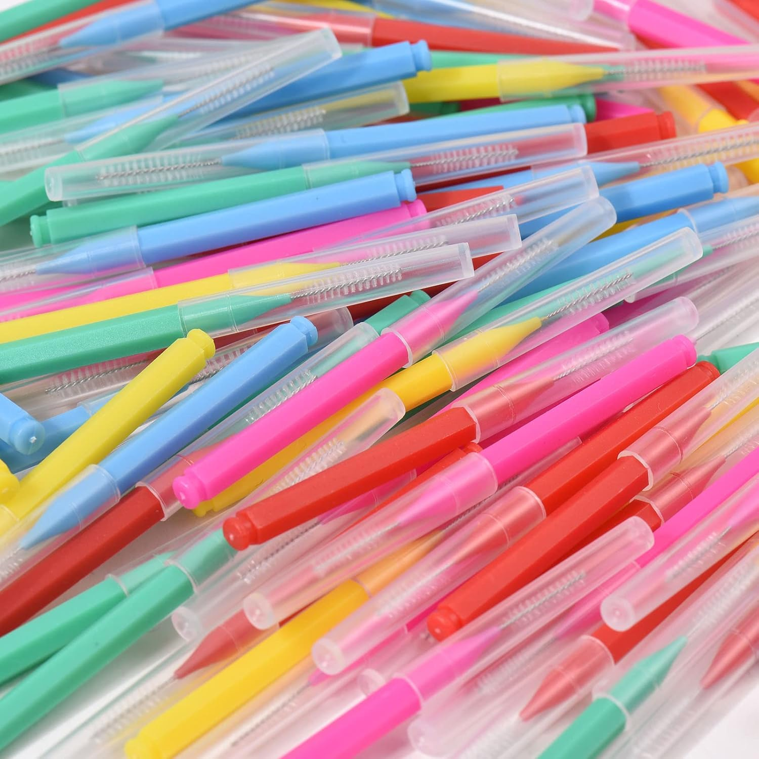 100 Pieces Interdental Brushes Dental Floss Toothpick Orthodontic Braces Brush Tooth Cleaning Tool Oral Care Multicolor 5 Colors image number 5