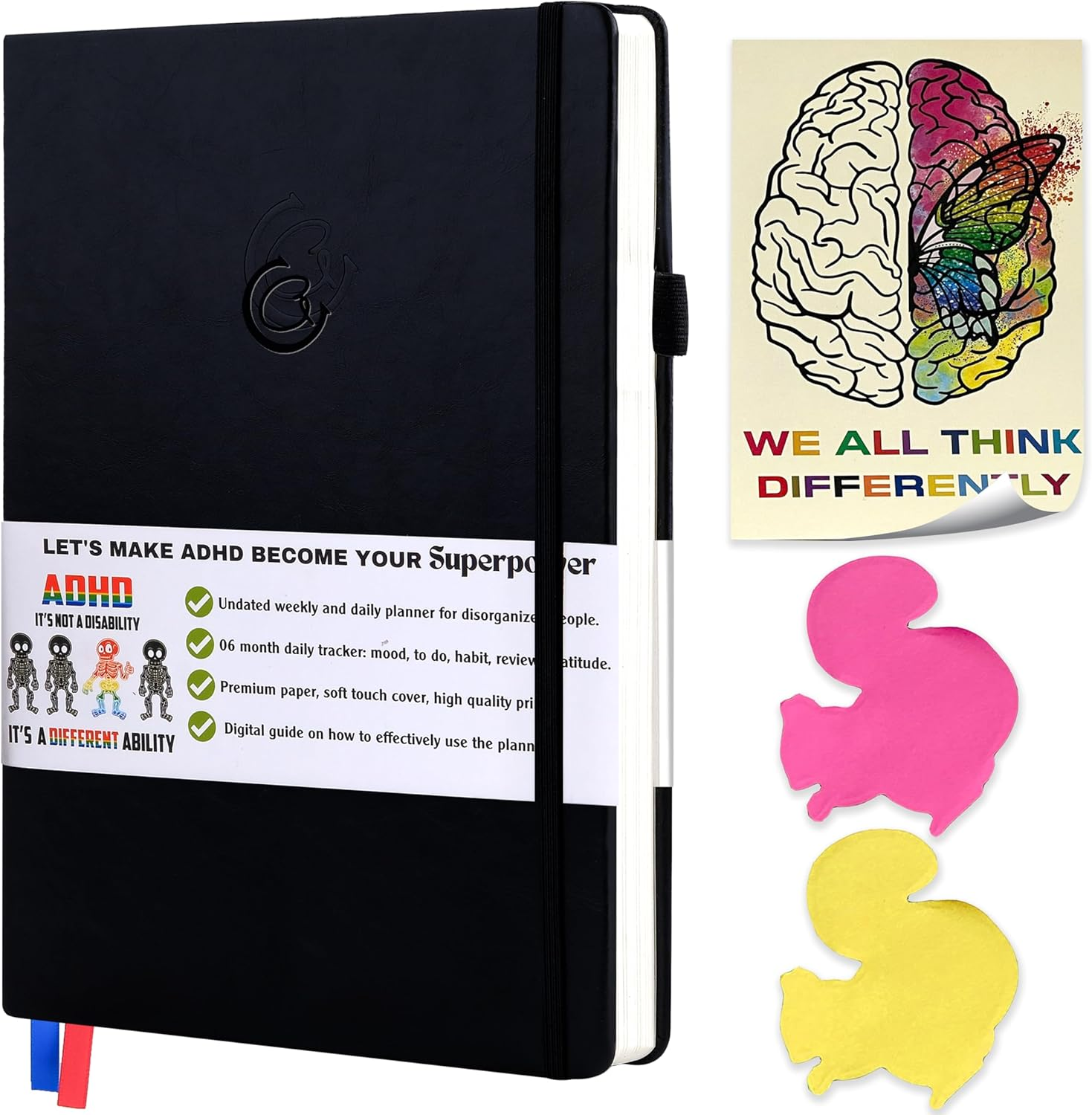 ADHD Organization Planner for Adults: the 6 Month Undated Weekly and Daily Schedule Organizer for Neurodivergent Individuals, Enhancing Focus, Productivity, and Organization for ADD and Disorganized People