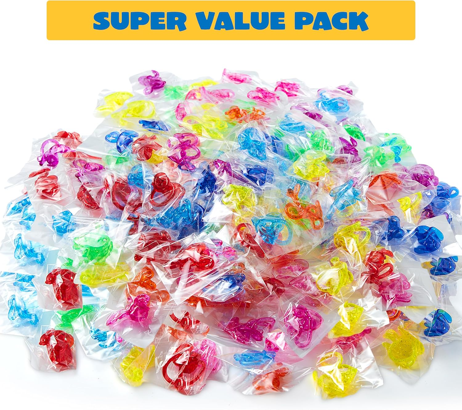 JOYIN 48Pcs Glitter Sticky Hands Party Favors, Sticky Fingers Party Table Favors Set for Kids, Holiday Traditions, Classroom Treasure Box Carnival Prizes Bulk Pinata Stuff Mini Toys
