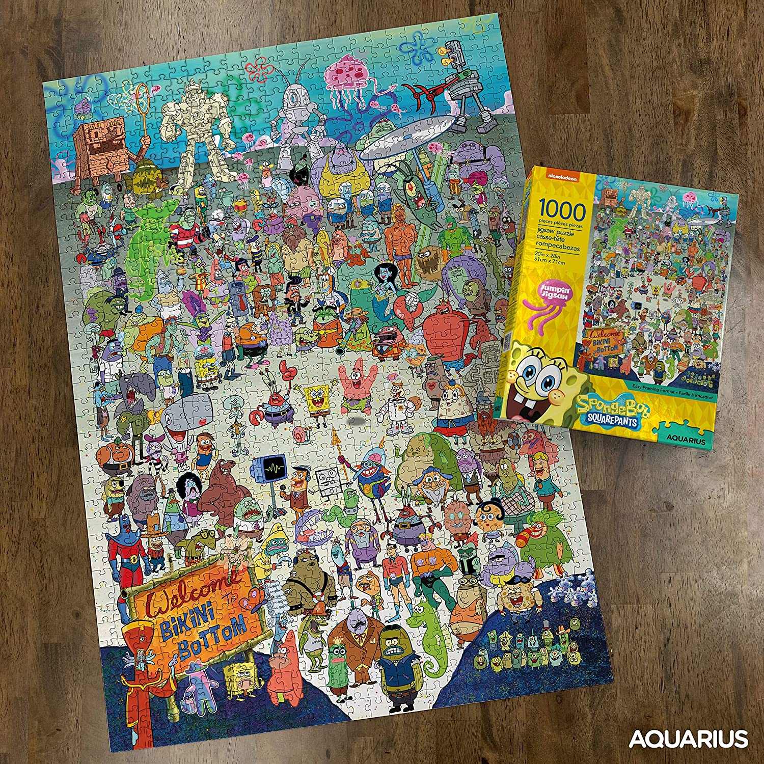 Aquarius Spongebob Squarepants Cast Puzzle 1000-Pieces image number 1
