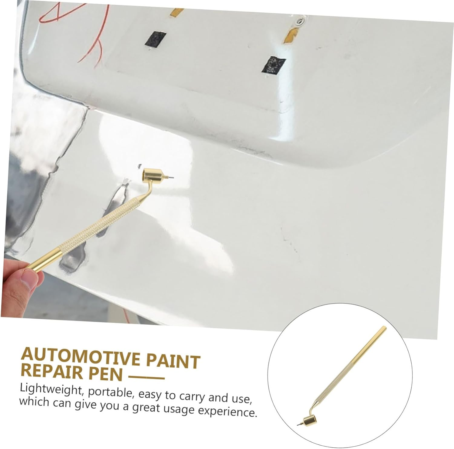 Mikinona Automotive Paint Pen 0.5Mm Fine Line Fluid Writer for Car Scratch Repair, Pearl White Touch-Up Pen Liquid Masking, Fillable Car Repair Tool for Precise Auto Paint Touch-Up image number 2