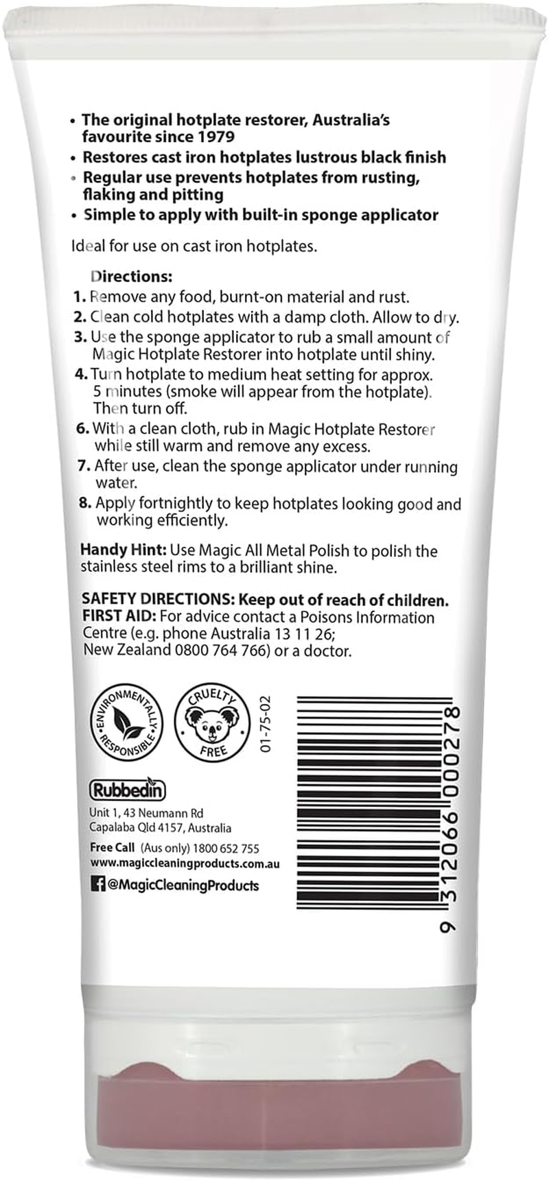 2 X Magic Hotplate Restorer Restores and Protects 75G image number 1