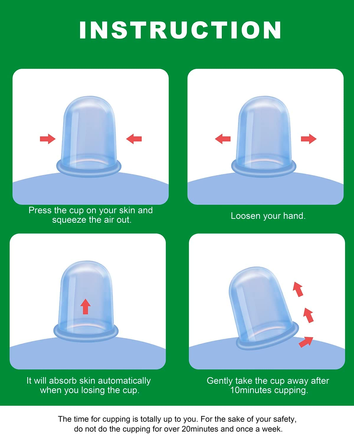 Silicone Cupping Therapy Sets, anti Cellulite Cup Massager - Vacuum Suction Cup for Cellulite Treatment - Amazing Cellulite Remover image number 3