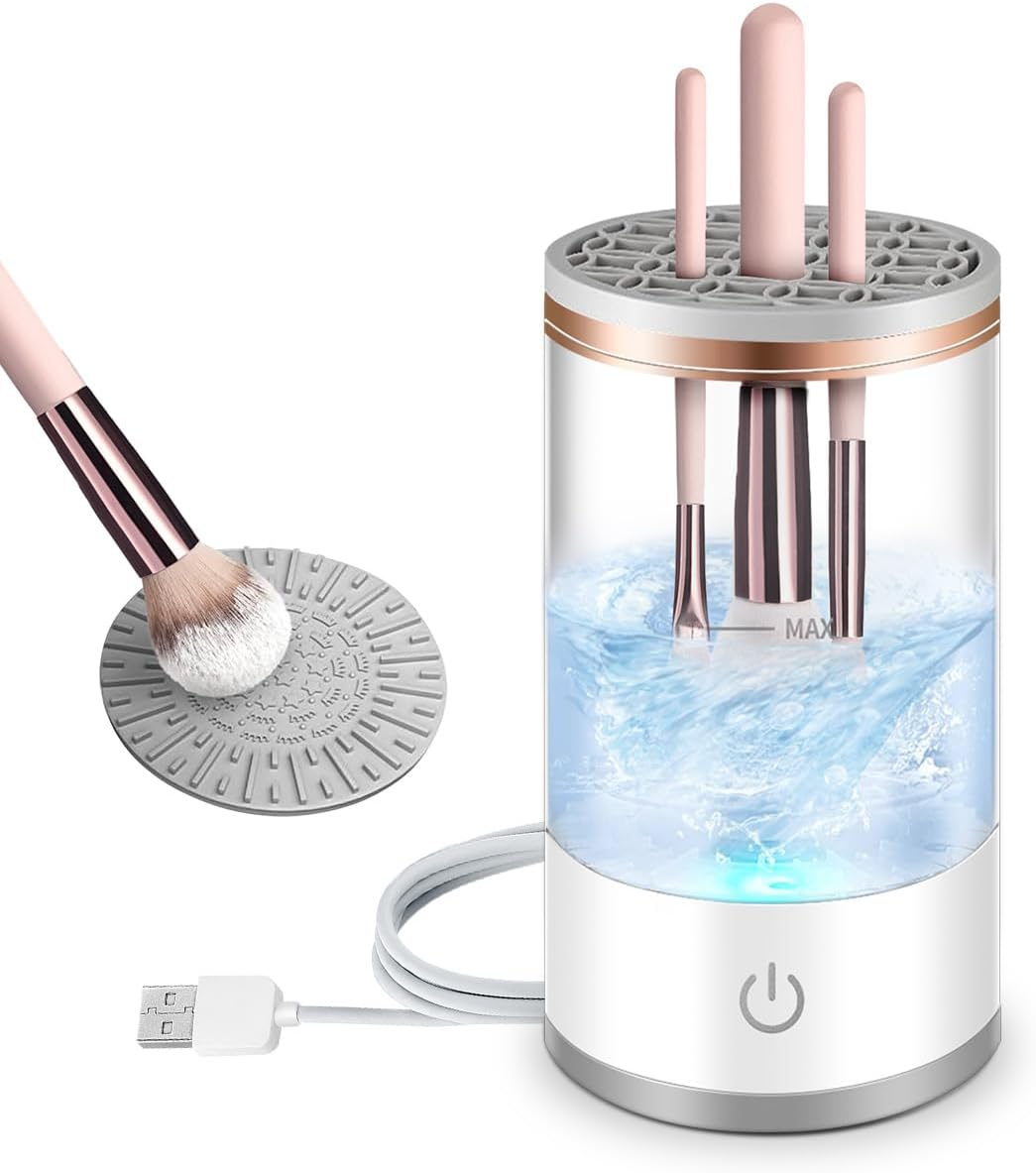 Doright Electric Makeup Brush Cleaner, USB Automatic Brush Cleaner Machine Deep Cleaning for All Size Brushes & Sponges Hand Free Make up Brush Cleaner Set image number 2
