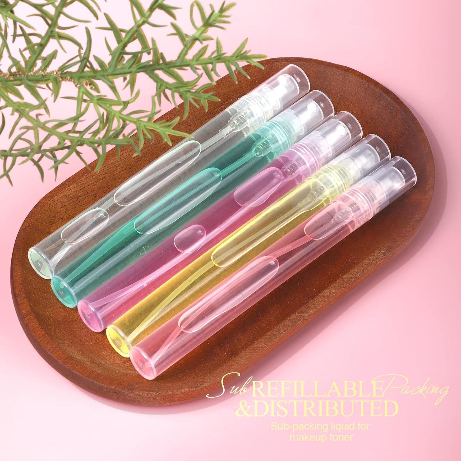 Fandamei Mini Spray Bottle, 10 Pack 10Ml Plastic Spray Bottle, Fine Mist Refillable Perfume Bottle, Perfume Atomizer, Small Empty Sample Containers, Portable Travel Bottle image number 3