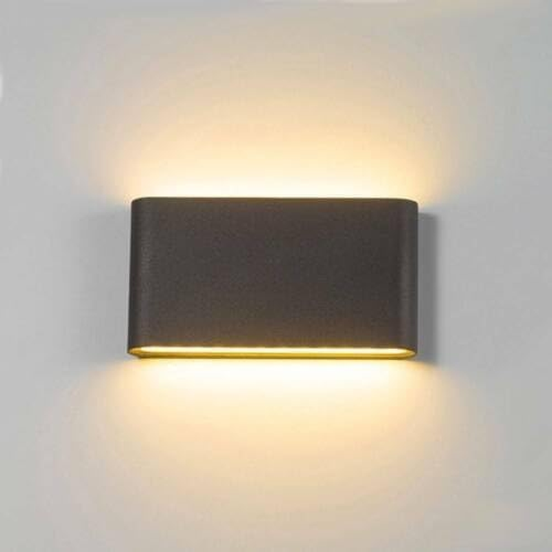 OWEITE LED Wall Light Modern Indoor Outdoor Sconce Lamp Fixtures up down Porch IP65 (Black Warm Light) image number 6