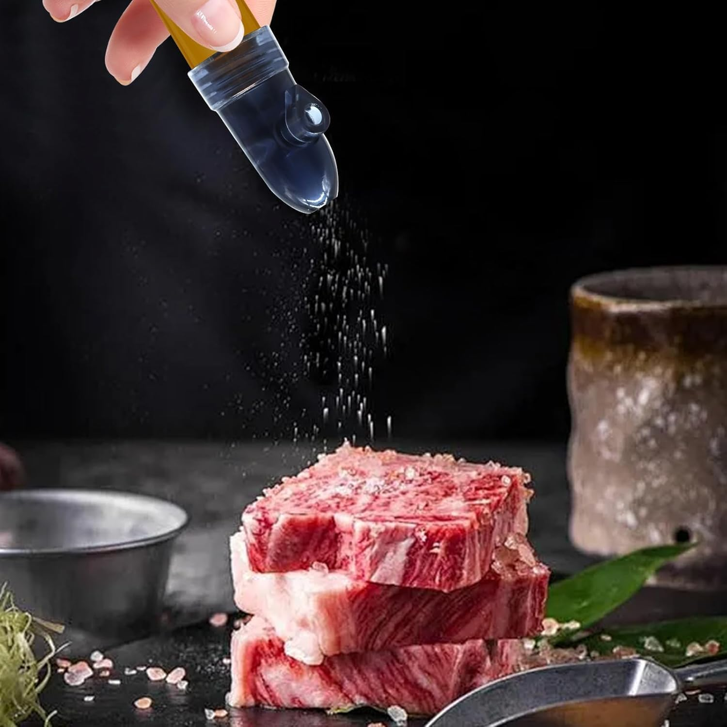 8 Pack Portable Camping Containers with Easy Knob Switch, Refillable Salt Shakers, Compact Storage Bottles for Outdoor Cooking, Travel, Picnic 4 White + 4 Brown Eco-Friendly image number 5