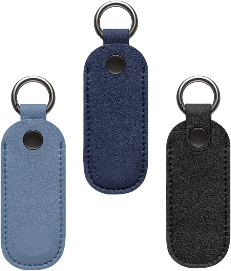 3PCS Leather U Disk Pouch Key Ring Holder USB Flash Drive Storage Bag Pen Drive Protective Cover Memory Stick Case image number 6