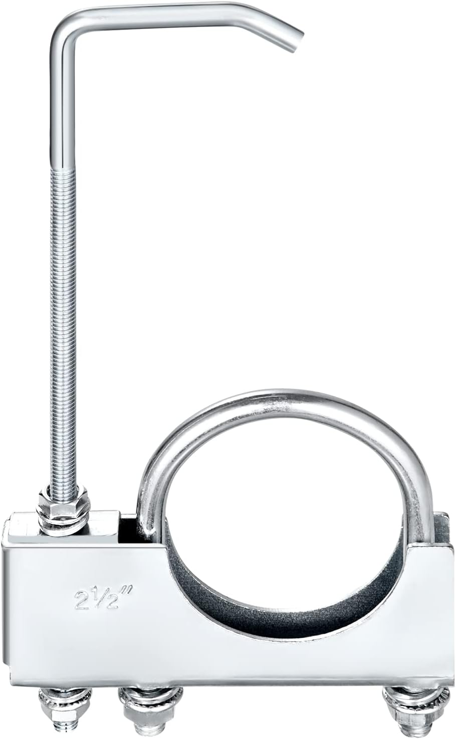 In Natural 2.5" Universal Exhaust Clamp with Hanger for Jeep Grand Cherokee and Truck with 2.5" Exhaust Pipe