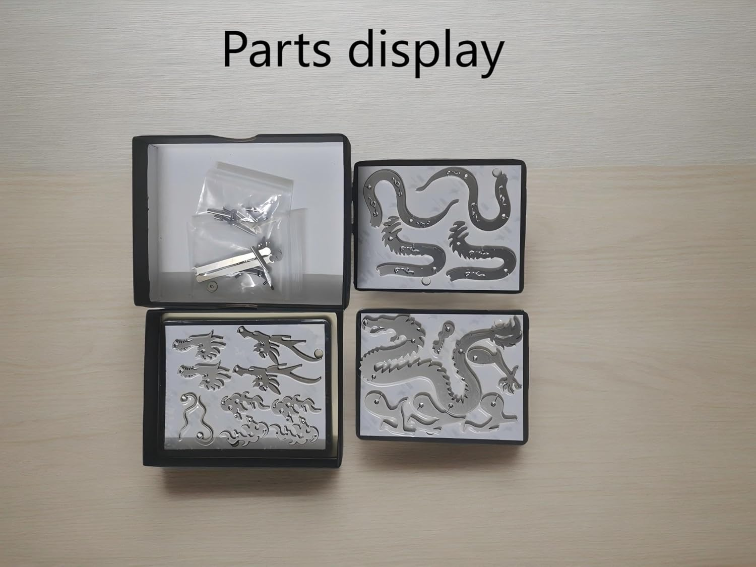 Chinese Dragon 3D Stereoscopic Metal Jigsaw Handmade Assembly Model Ornament. image number 3