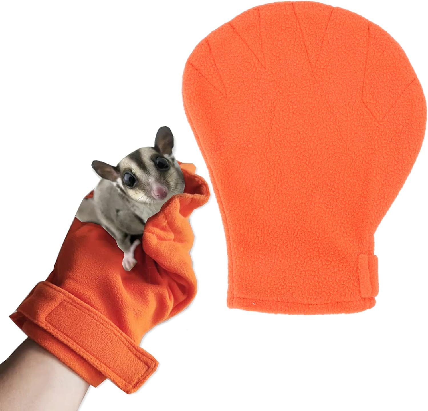Aramox Bite-Resistant Adhesive Glove for Small Animals Such as Sugar Gliders, Hamsters and Hedge Rats, Serves as a Soothing Sleeve (Orange) image number 3