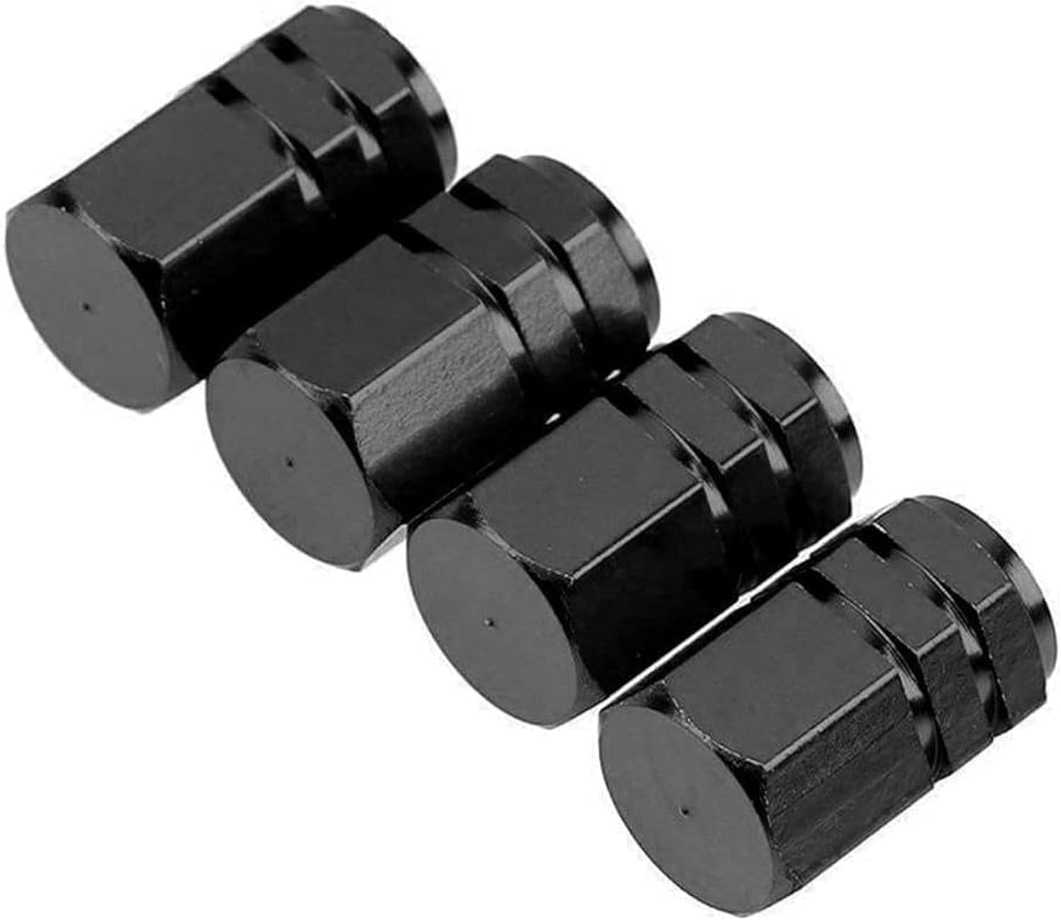 4Pcs Black Car Tire Valve Stem Caps Bolt-In Aluminum Theftproof Valve Caps Car Wheel Tires Stem Quality Tyre Air High Valves Caps Automotive Wheels and Tires Accessories and Parts image number 4