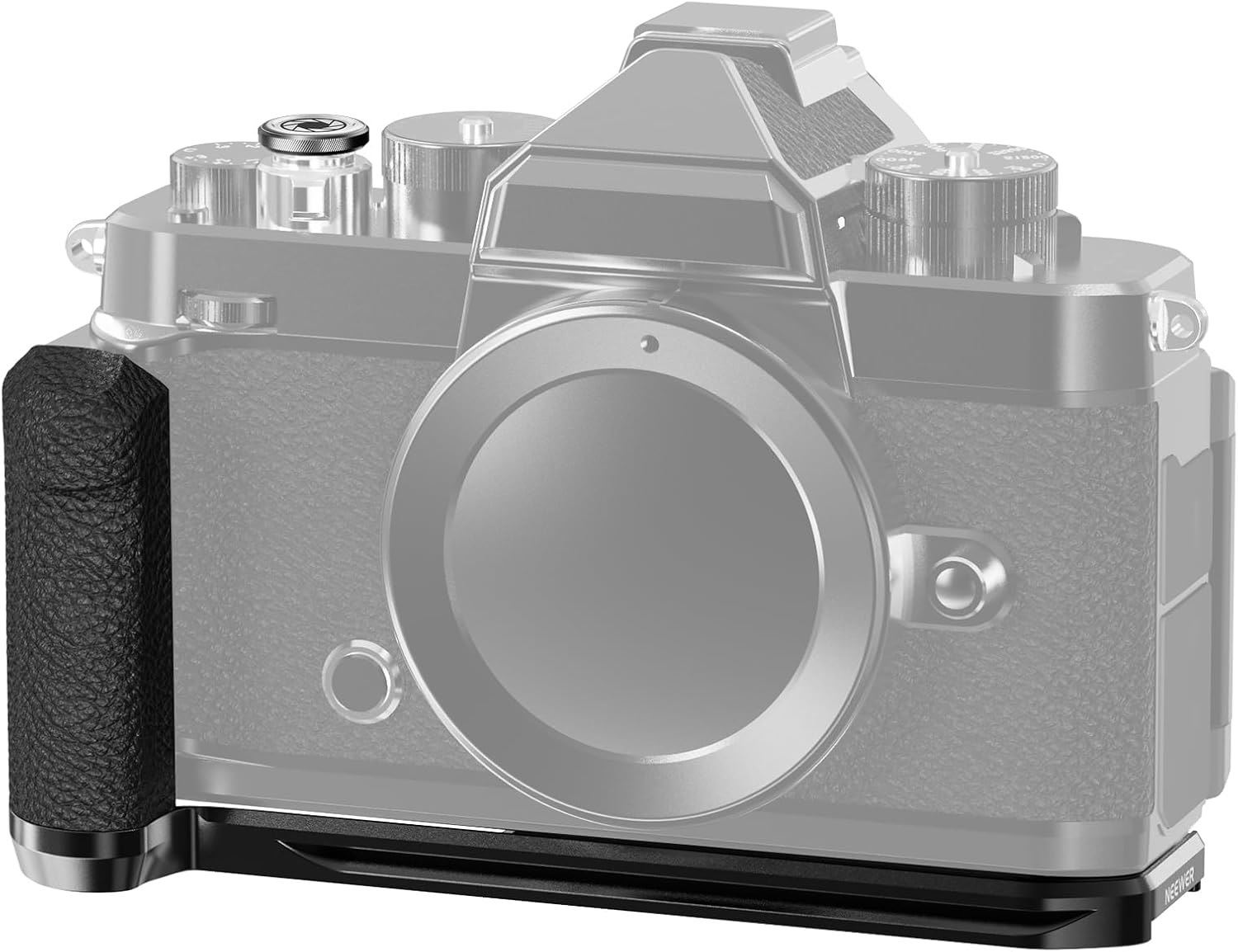 NEEWER Zf Handgrip L Shaped Grip Compatible with Nikon Z F Camera, Retro Mounting Baseplate L Bracket with Handle, Thumb Grip & Aluminum Shutter Button, Compatible with Arca Type Tripod Head, CA134 image number 6