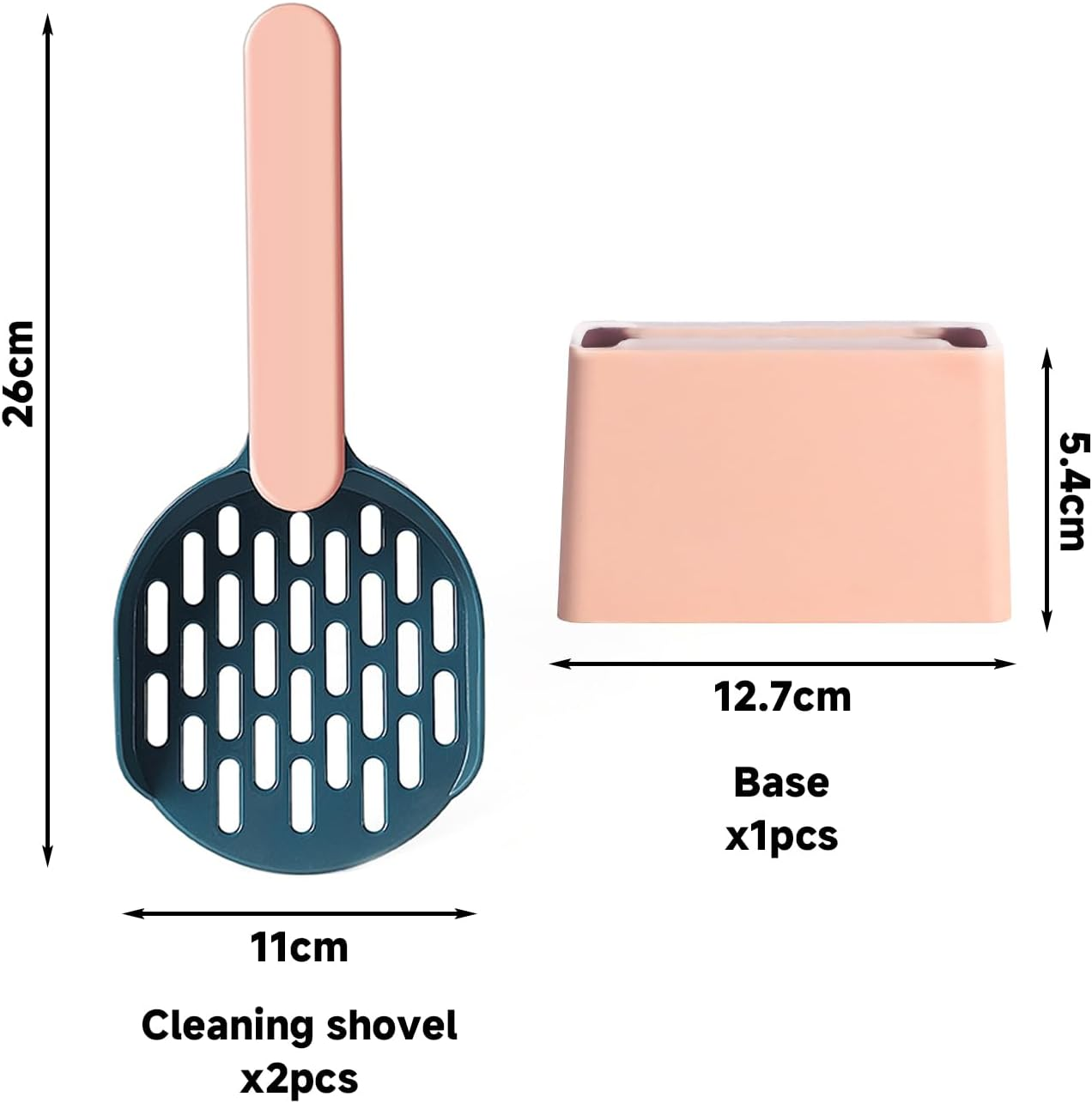 UOPJDD 1-Piece Cat Litter Scoop with Base and 1 X Replacement Scoop, Plastic Cleaning Scoop, Pet Supplies, Cleaning Tools for Cat Litter image number 4