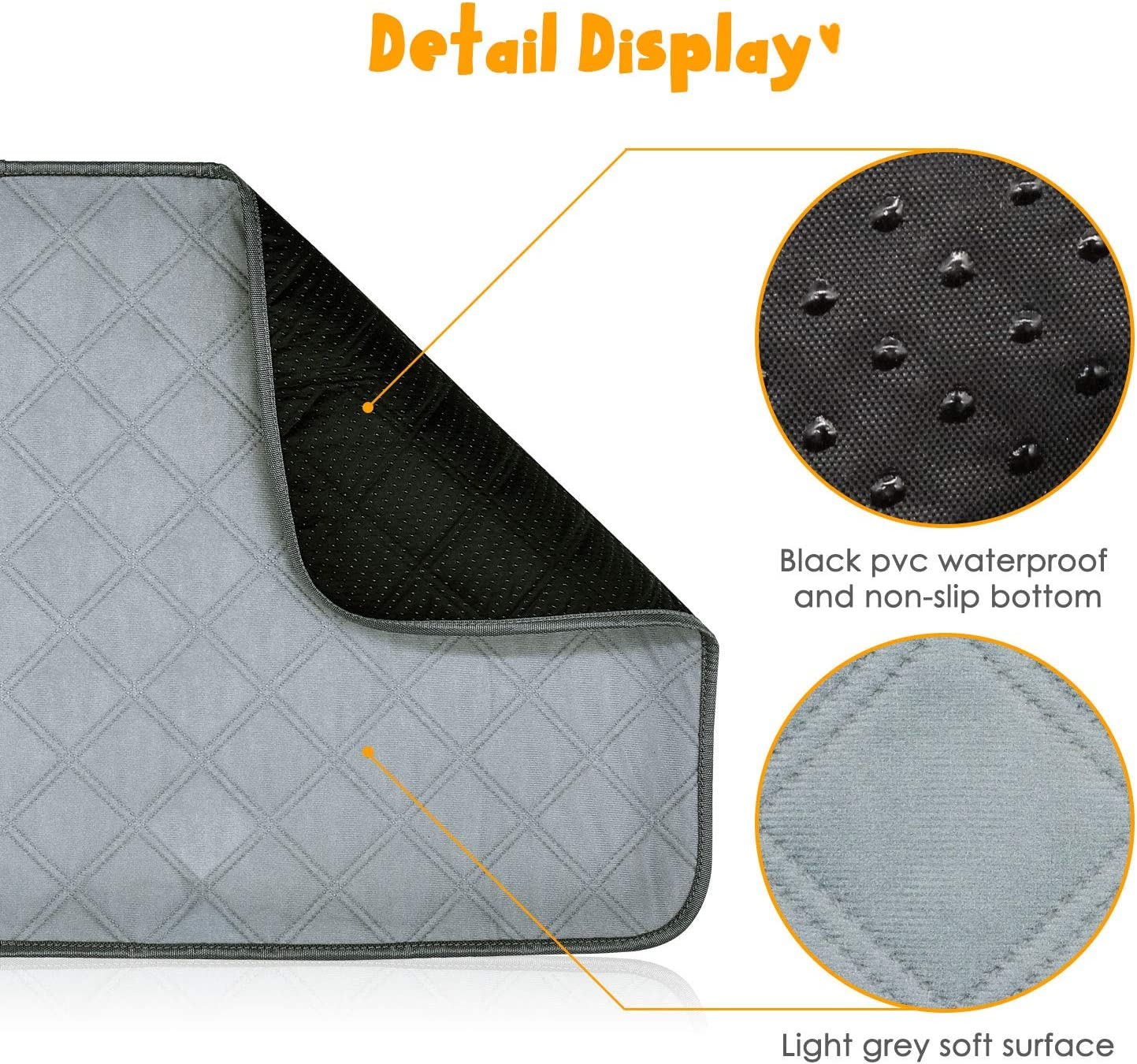 BWOGUE Guinea Pig Fleece Cage Liners, 2 Pack Washable Guinea Pig Pee Pads, Waterproof Reusable& anti Slip Guinea Pig Bedding Super Absorbent Pee Pad for Small Animals