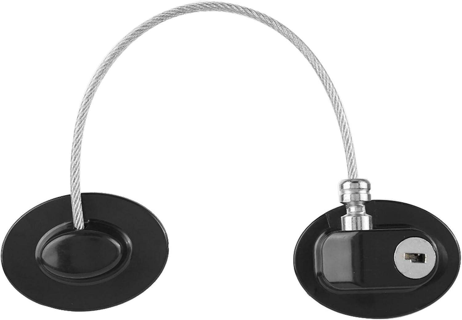 Child Safety Locks, Baby Safety Lock Safety Door Lock, Door Lock Drawers for Fridge Window Cabinets(Black)