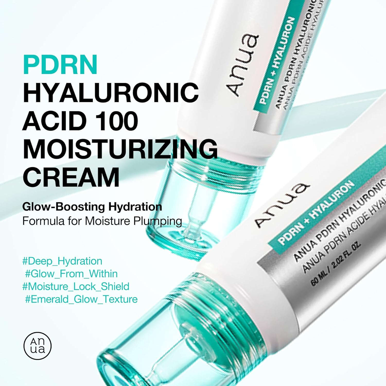 Anua PDRN Hyaluronic Acid 100 Moisturizing Cream, Lightweight Hydrating Moisturizer with Salmon PDRN, Hyaluronic Acid, Collagen for Glass Skin, Korean Skin Care (60Ml / 2.02 Fl. Oz) image number 6