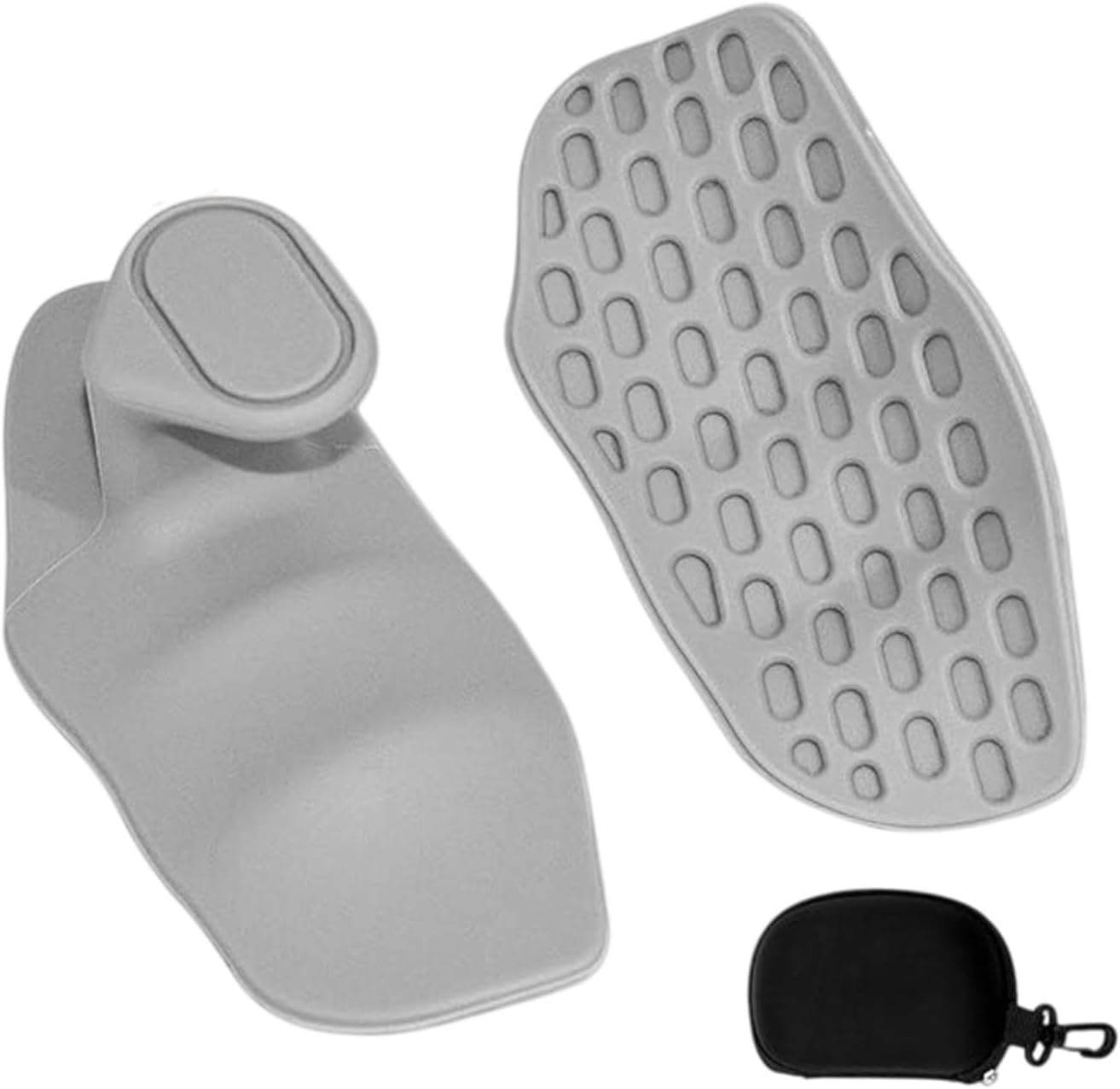 2Pair Gym Grips for Weight Lifting Workout Gloves for Men Women Pull up Grips Gym Grips Fingerless for Exercise Gymnastics Training (Grey) image number 4