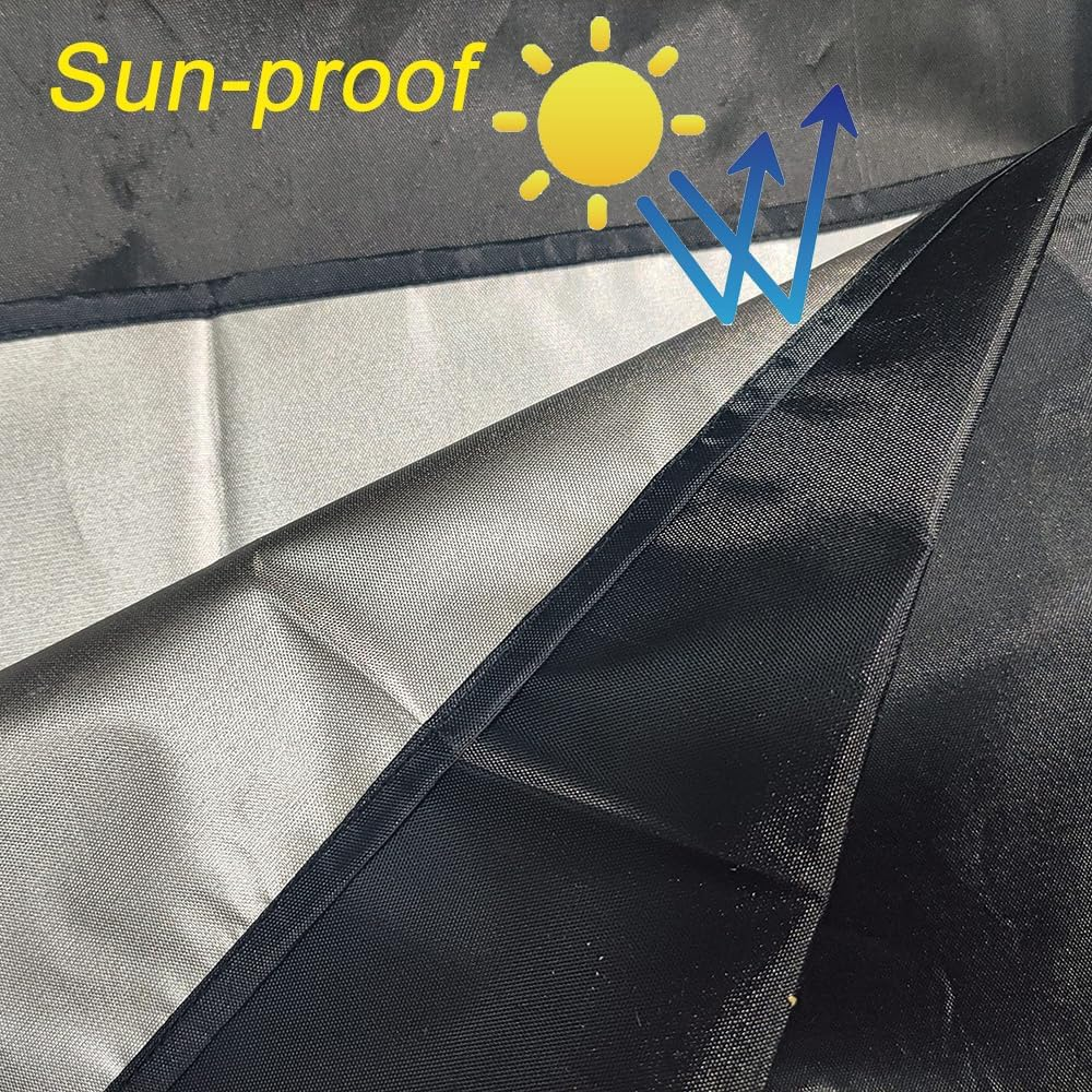 Black Bird Cage Cover for Large Bird Cage with Play Top,Waterproof, Sunscreen and Dustproof (61'') image number 3