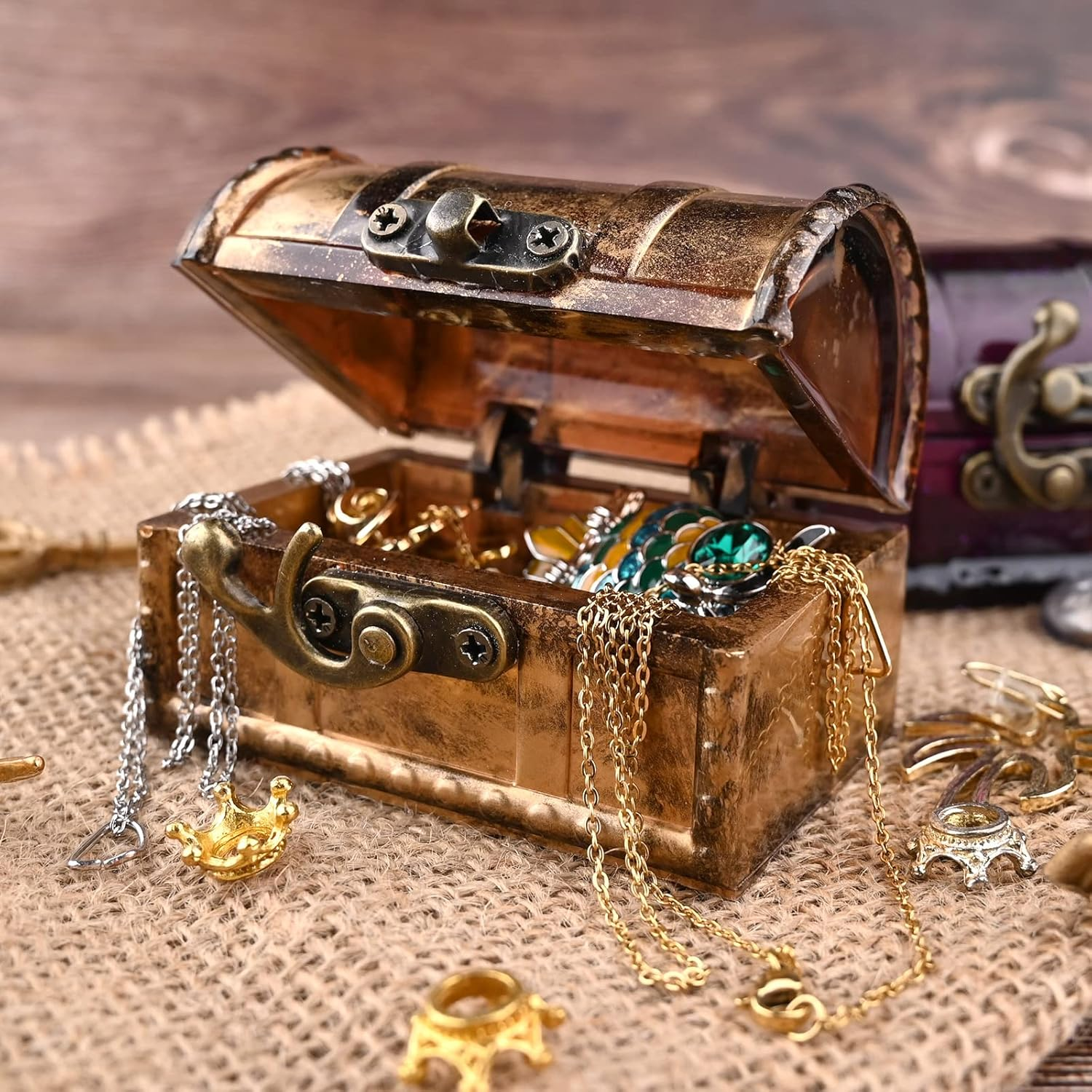 Actvty Silicone Box Mold for Resin, Treasure Chest Silicone Mold with Hasp Lock, Dice Storage Mold Container Mold for Resin Casting DIY Jewelry Dice Box Home Decor Resin Art Gifts image number 5