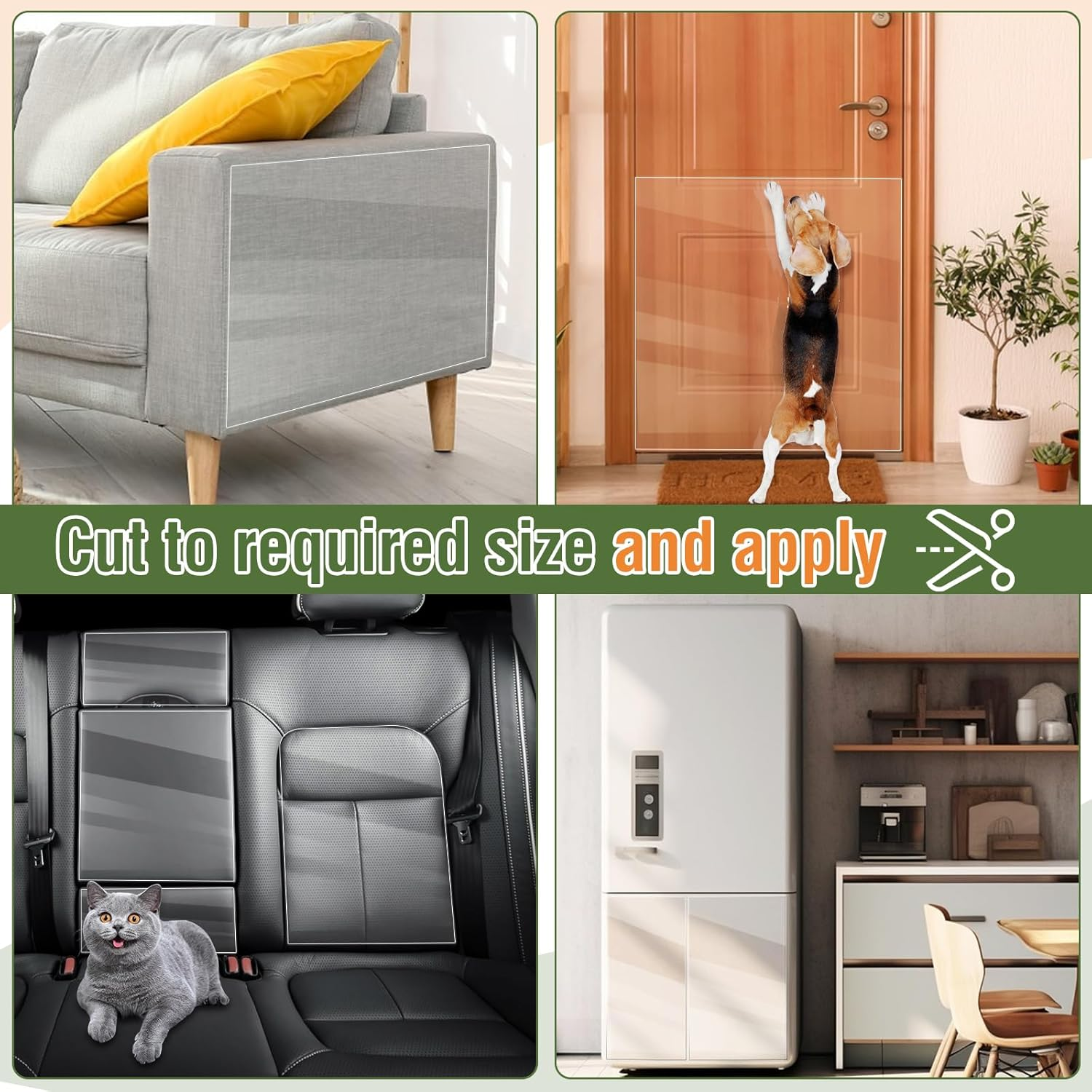 Scratching Film Cat Self-Adhesive 15 X 300 Cm, Scratch Protection Cat Tape, Cat Scratch Protection Sofa, Transparent, Couch Scratch Protection Cat, Anti-Scratch Tape for Furniture, Couch, Sofa, Wall, image number 3