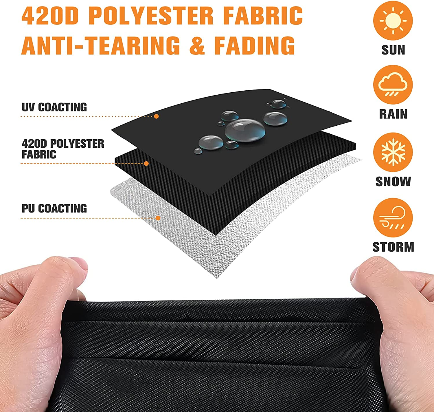 Fire Pit Cover round Waterproof Fit for 80/90/100Cm Outdoor round Firepit or Fire Bowl 420D Heavy Duty Firepit Cover, Black Patio Fire Bowl Cover