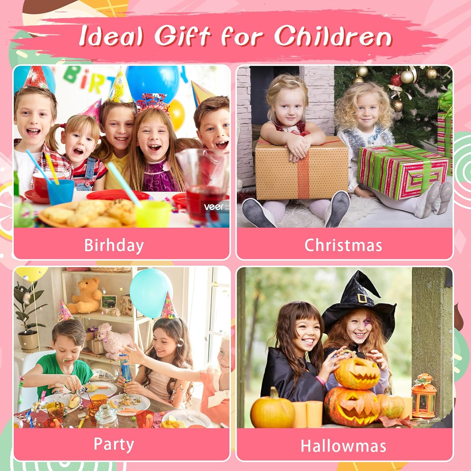 Kids Nail Polish - Quick Dry Mini Nail Polish Set for Girls with Gems Stickers image number 6