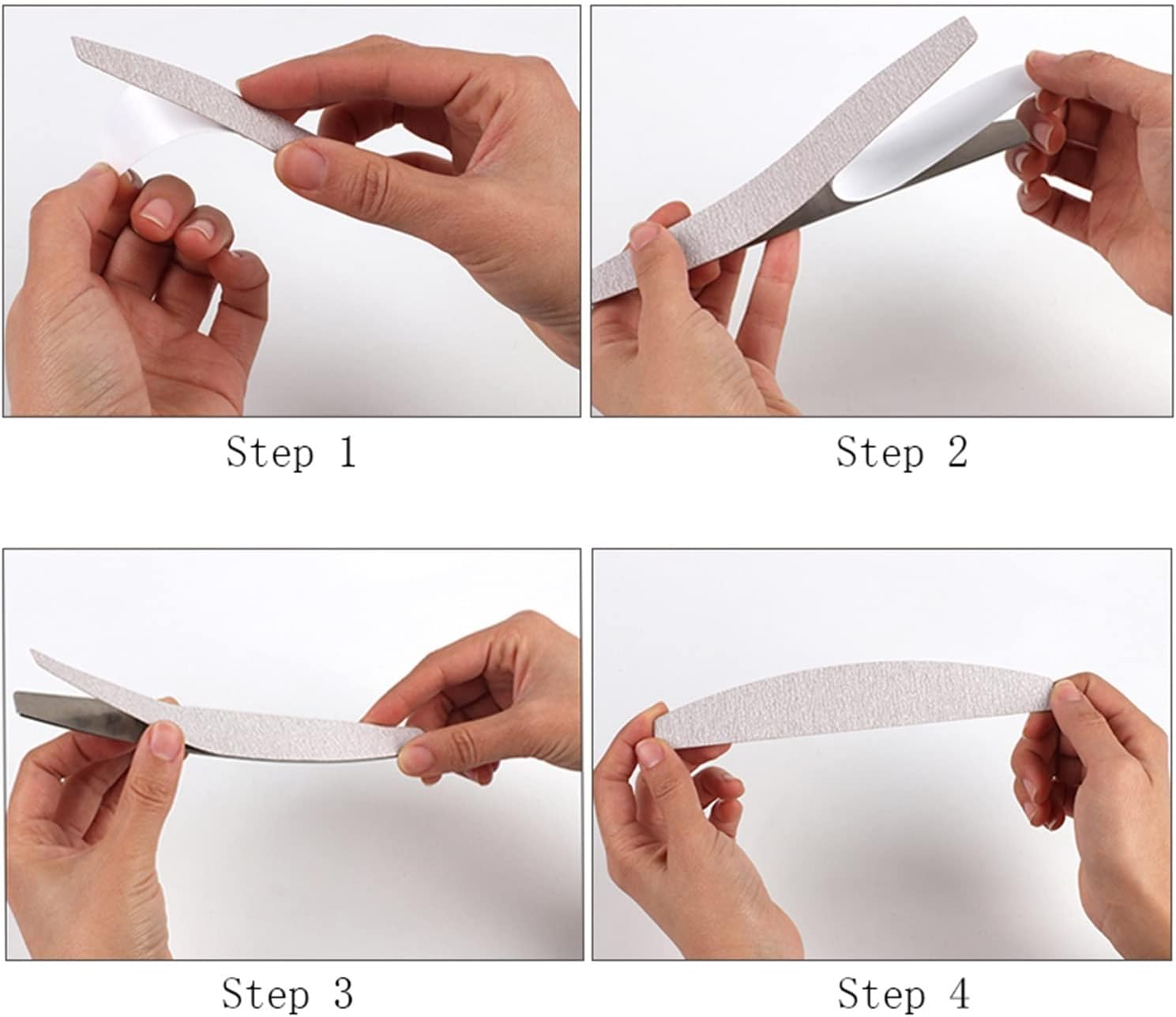 TRUSTTWO 50Pcs/100Pcs Grey Removalble Pads with Metal Handle Replacement Sandpaper Nail File 100/180 Fit for Manicure Calluses Remover Buffer the New (Color : 50Pcs Sandpaper 180)