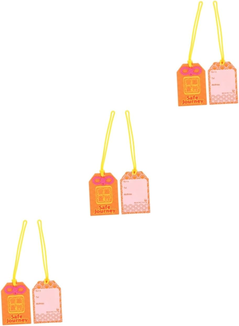 OATIPHO 6Pcs Silicone Luggage Tags Decorative Travel Suitcase Tags Luggage Name Id Card for Outdoor Travel Carry Bags image number 6