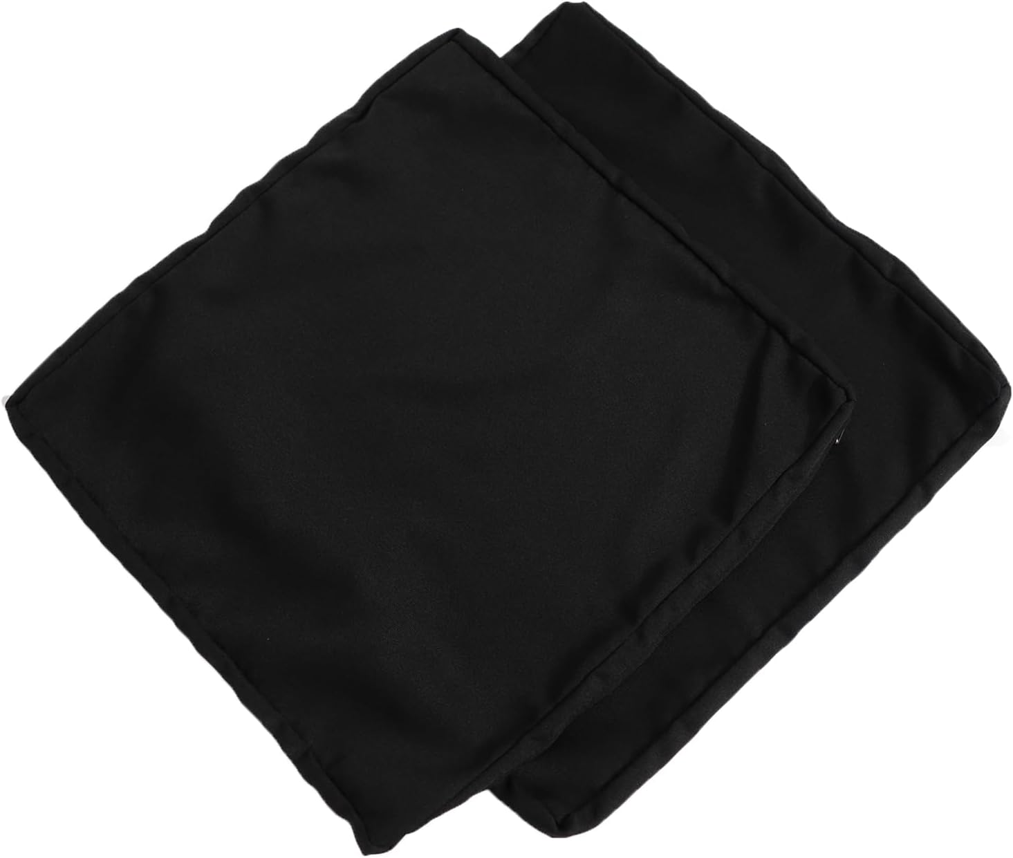 Outdoor Water-Resistant Chair Cushion Covers, Patio Seat Pad Cover, Square 51X51X5-Black Set-Of-2 image number 1